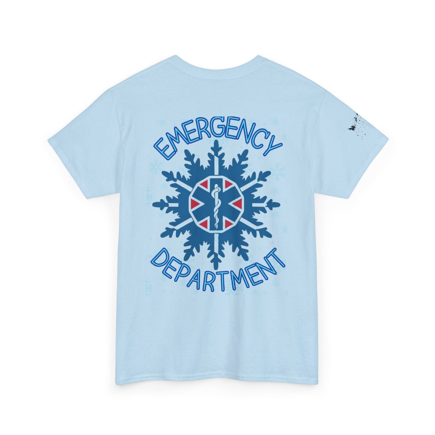 Emergency Room Christmas Unisex Tee - Santa Snowflakes Holiday Cheer Shirt, ER Nurse Doctor Gift, Xmas Medical Staff Apparel, Holiday Season