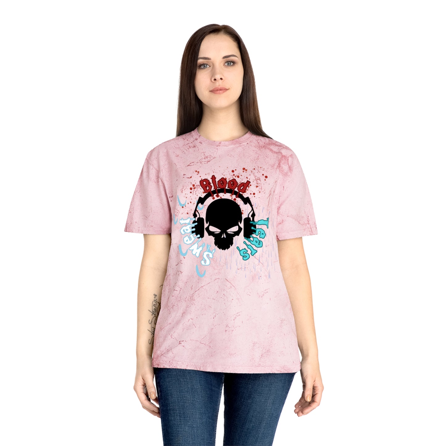 Blood sweat and tears skull Unisex Color Blast T-Shirt