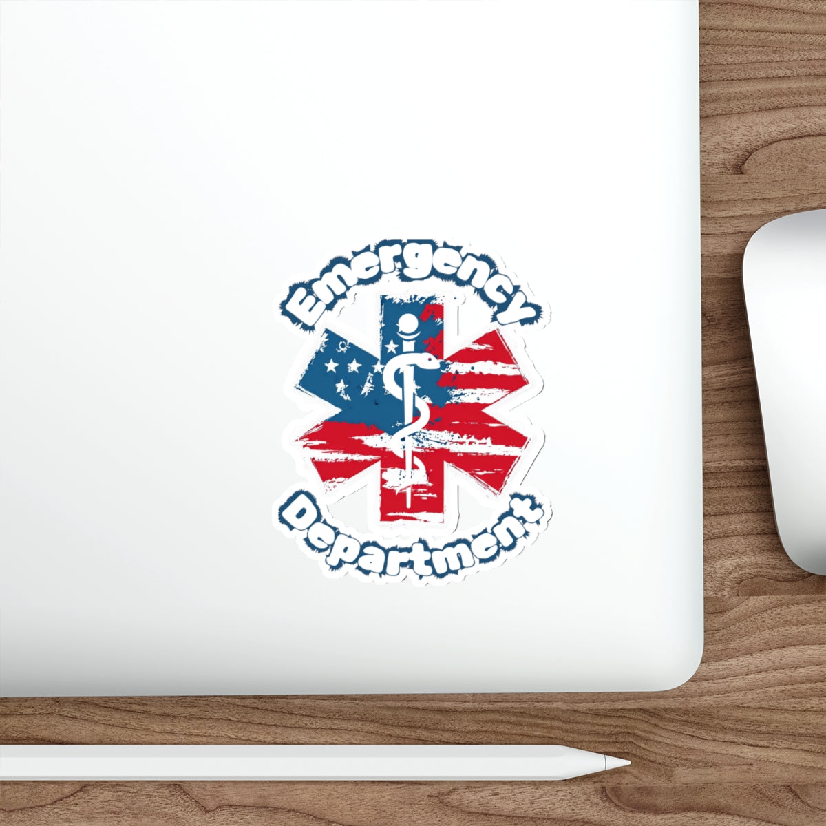 Patriotic Emergency Department Die-Cut Stickers