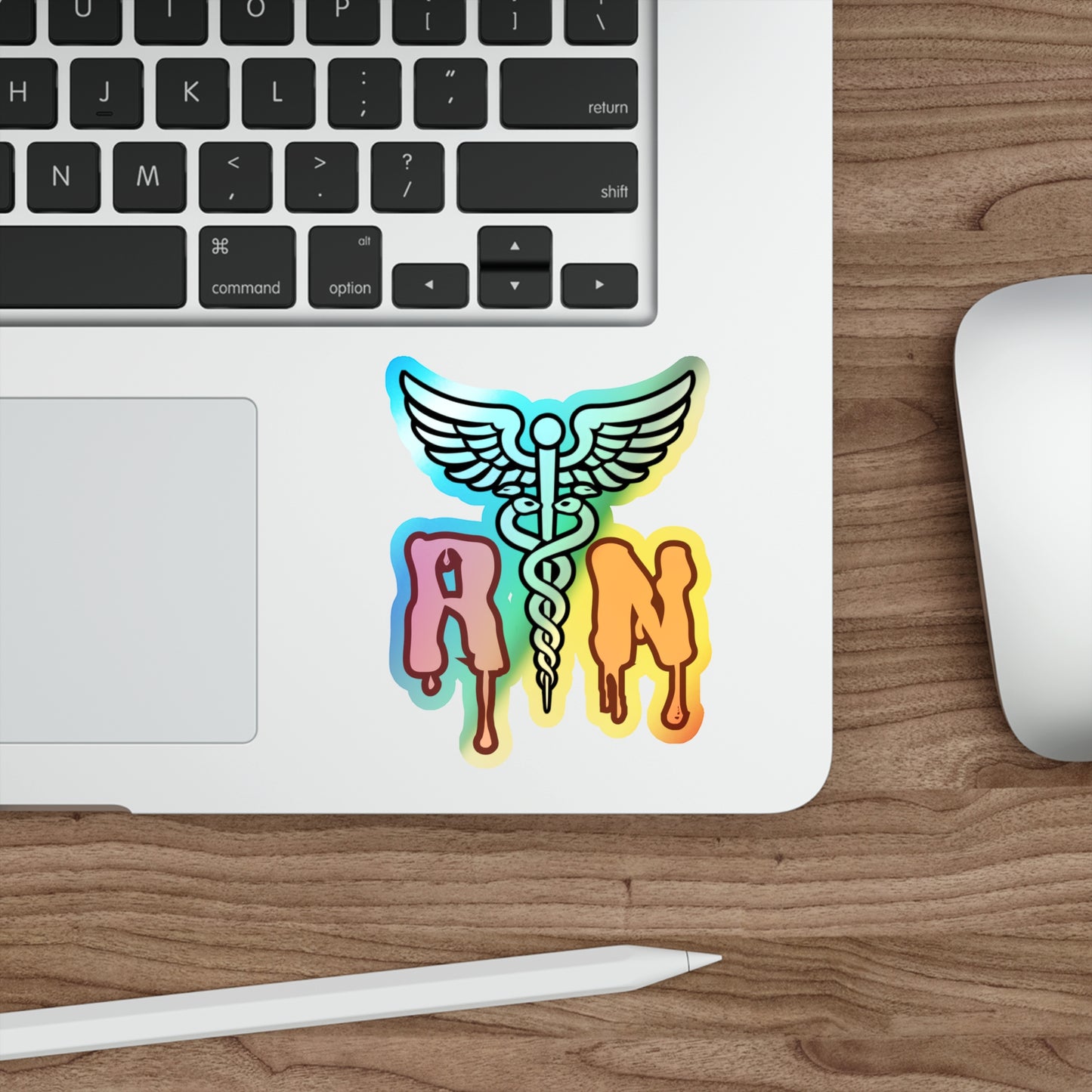 Spooky dripping RN Holographic Die-cut Stickers
