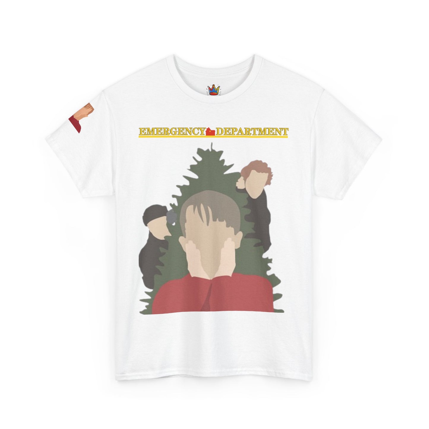 Home Alone in the ED Christmas themed Unisex Heavy Cotton Tee