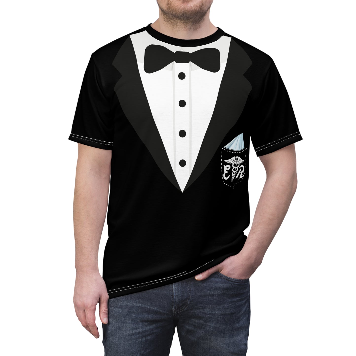 Formal attire in the Emergency Department Unisex Cut & Sew Tee (AOP)