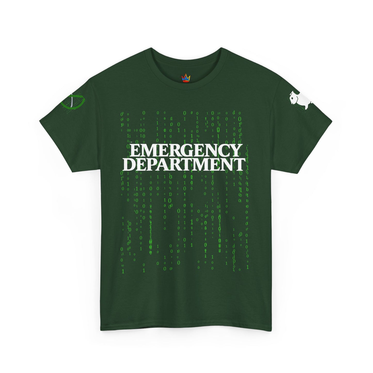 Matrix Emergency Department T Shirt, ER Worker Tee, White Rabbit Code Apparel, No Spoon Graphic Top, Unisex Cotton Shirt