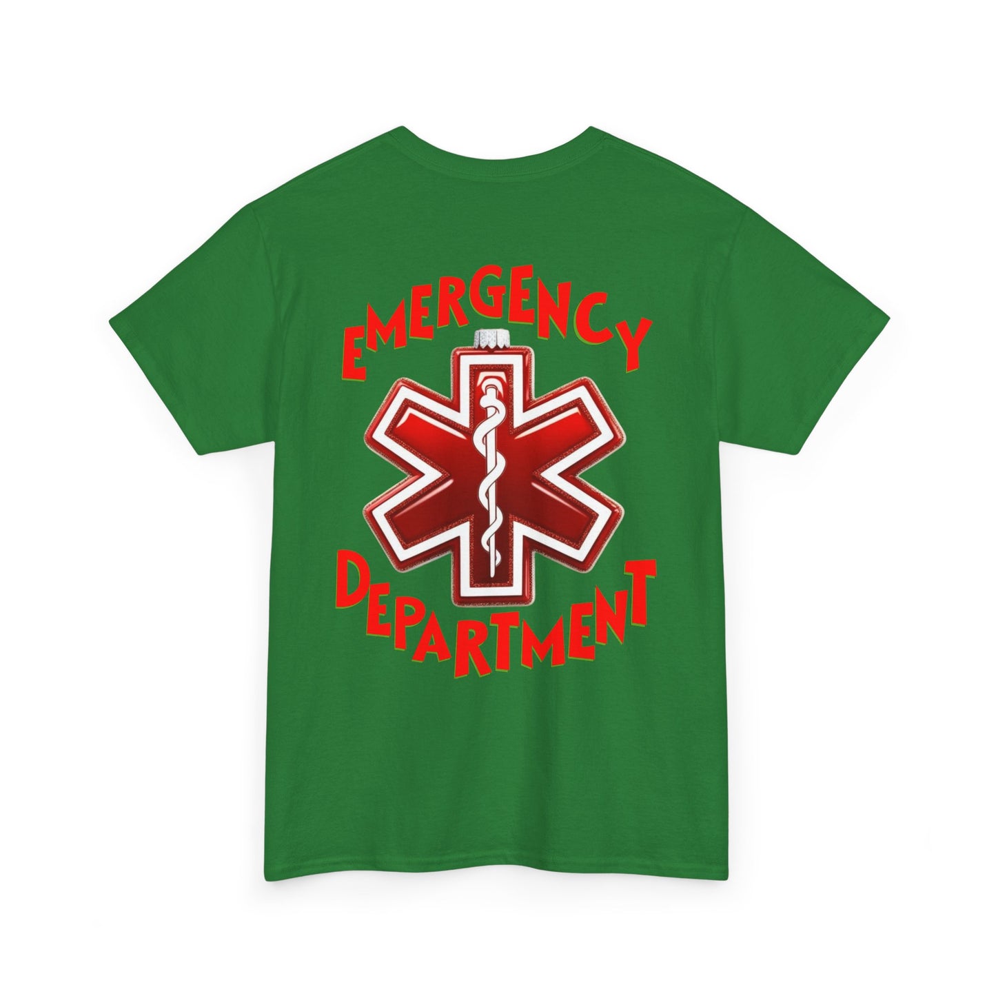 Grinch Holiday EMS Tee, Christmas Emergency Department Shirt, Unisex Heavy Cotton T-Shirt, Nurse Gift, Medical EMT Paramedic Apparel