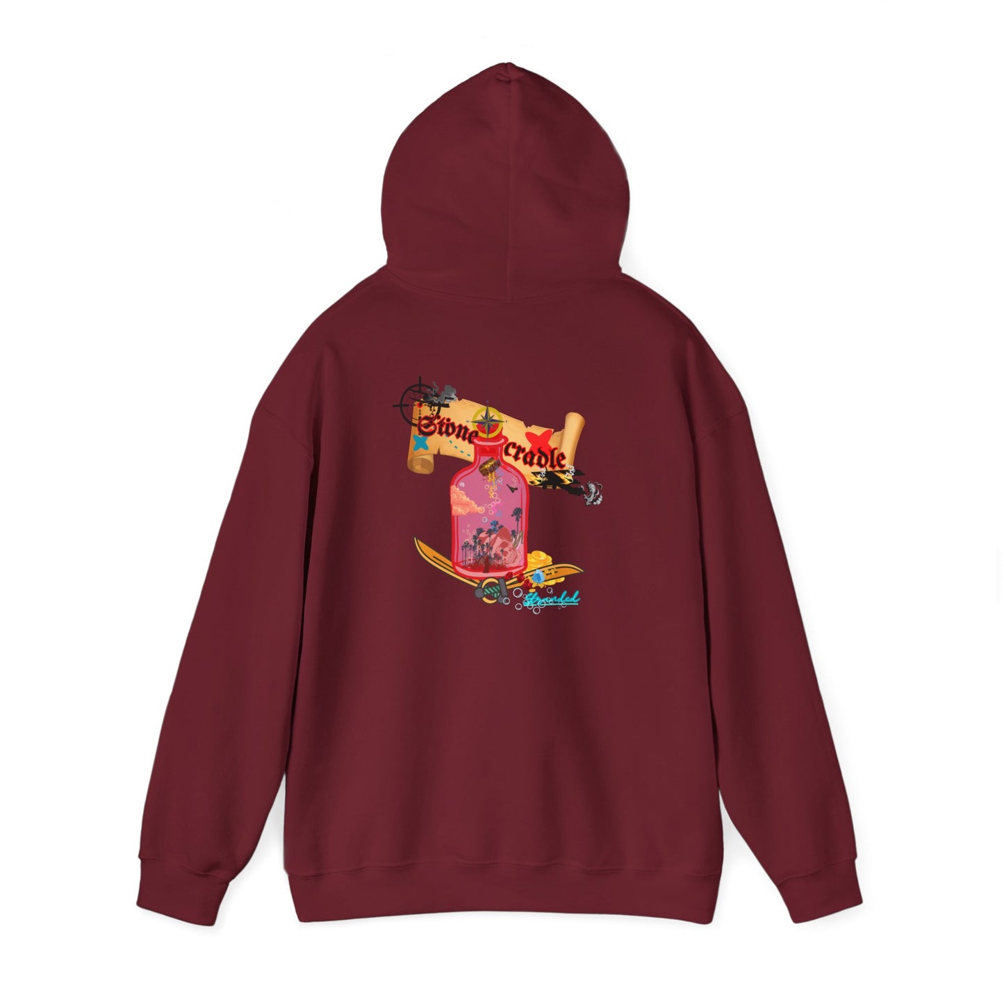 Hooded sweat shirt (stone cradle) stranded line