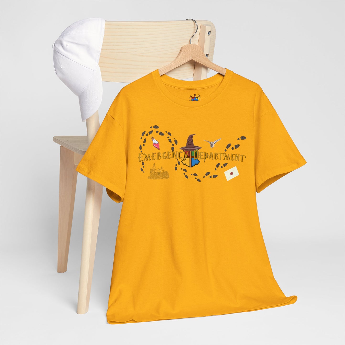 Wizarding world of the Emergency Department potter lover multi house color ED staff tee shirt Unisex Heavy Cotton Tee