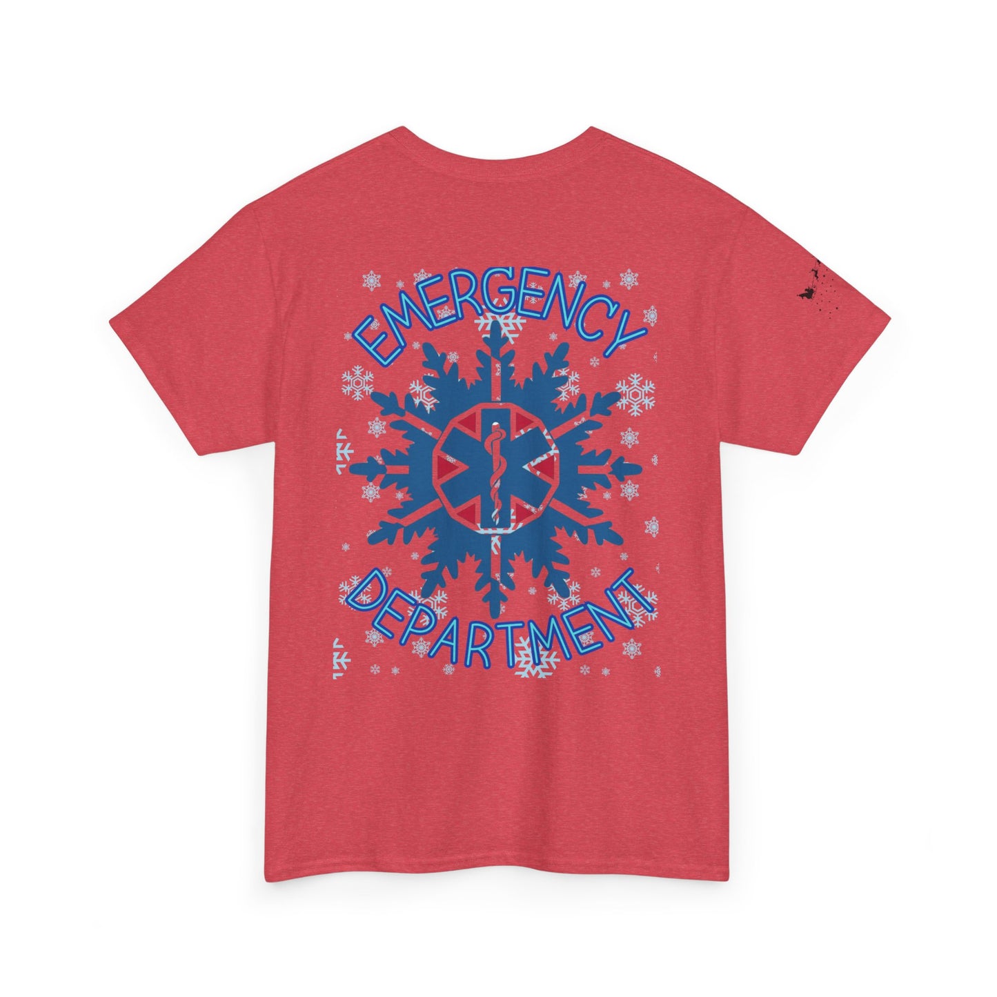 Emergency Room Christmas Unisex Tee - Santa Snowflakes Holiday Cheer Shirt, ER Nurse Doctor Gift, Xmas Medical Staff Apparel, Holiday Season