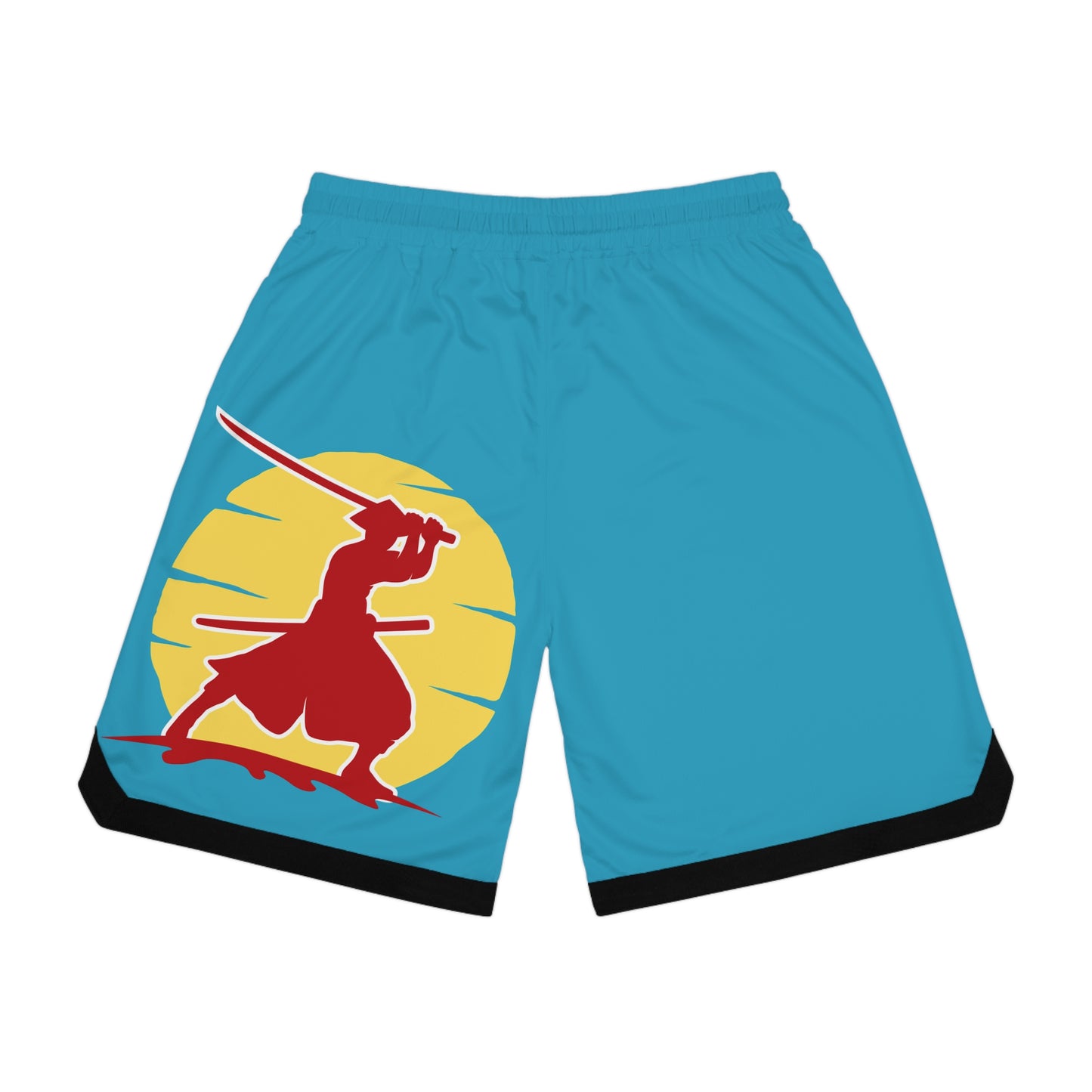 Samurai warrior gym Basketball Rib Shorts (AOP)