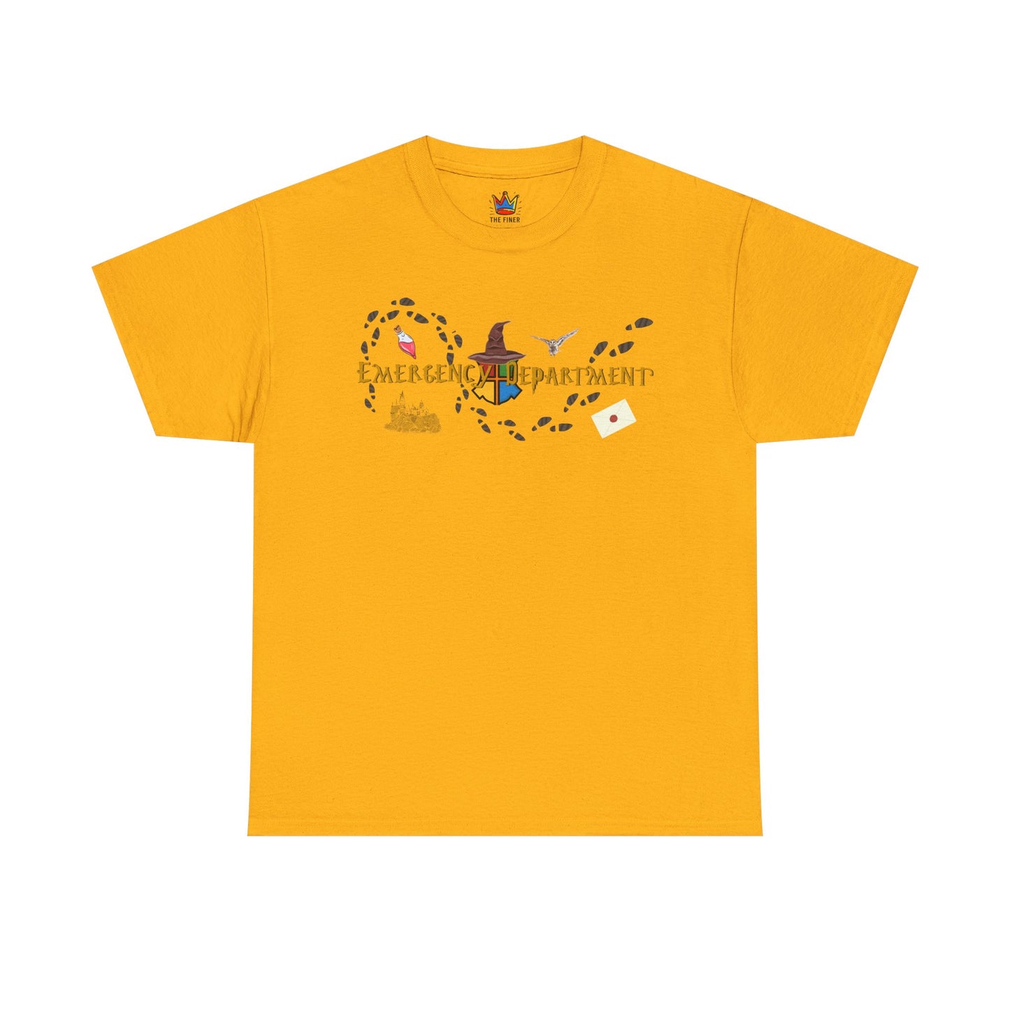 Wizarding world of the Emergency Department potter lover multi house color ED staff tee shirt Unisex Heavy Cotton Tee