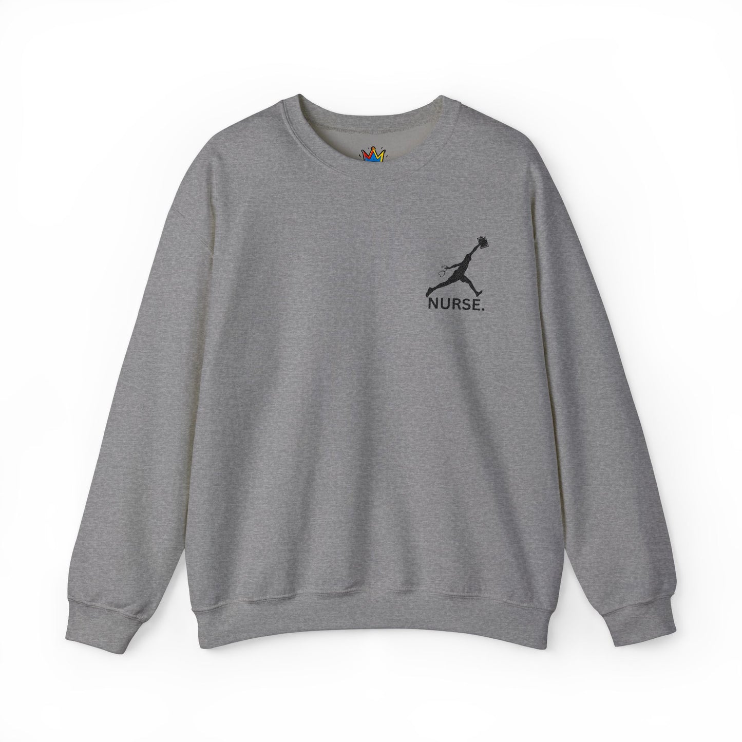 Jumpman nurse week gift embroidered Unisex Heavy Blend™ Crewneck Sweatshirt