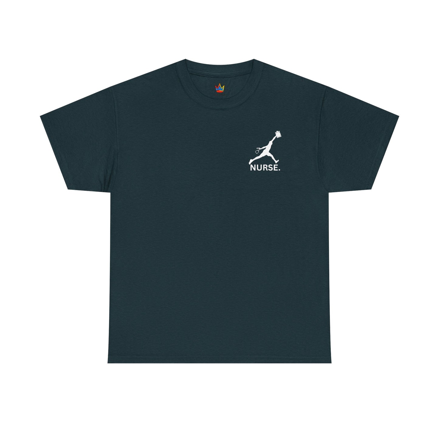 Jumpman Nurse T-Shirt Bold Multicolor Athletic Nurse Shirt, Unisex Heavy Cotton Tee, Nursing Graduation Gift, RN Nursing Staff Shirt