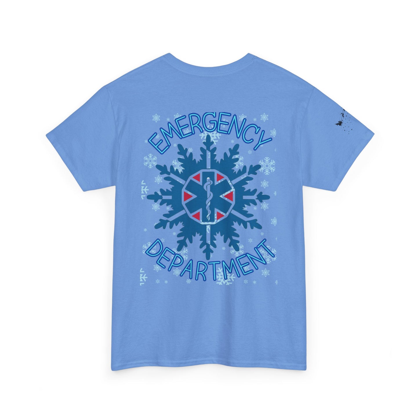Emergency Room Christmas Unisex Tee - Santa Snowflakes Holiday Cheer Shirt, ER Nurse Doctor Gift, Xmas Medical Staff Apparel, Holiday Season