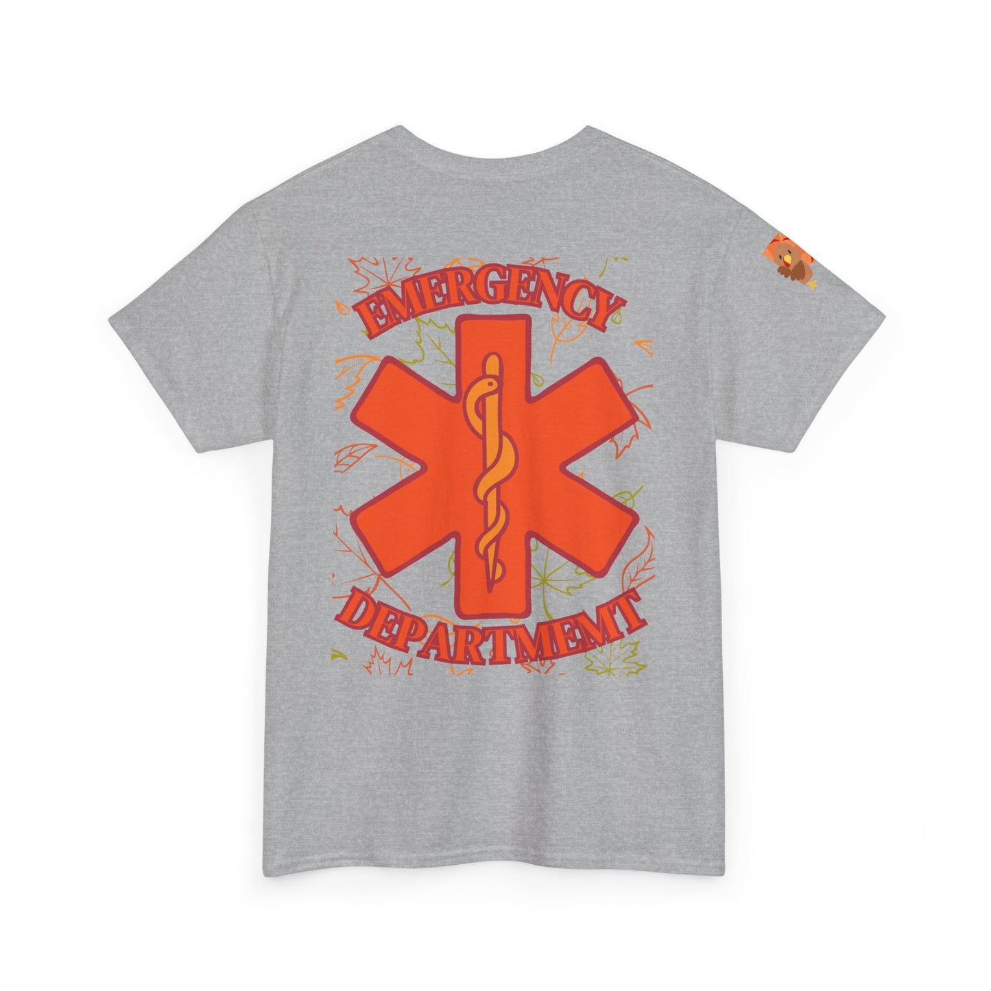 Thankful, Thanksgiving Emergency Department Unisex Heavy Cotton Tee