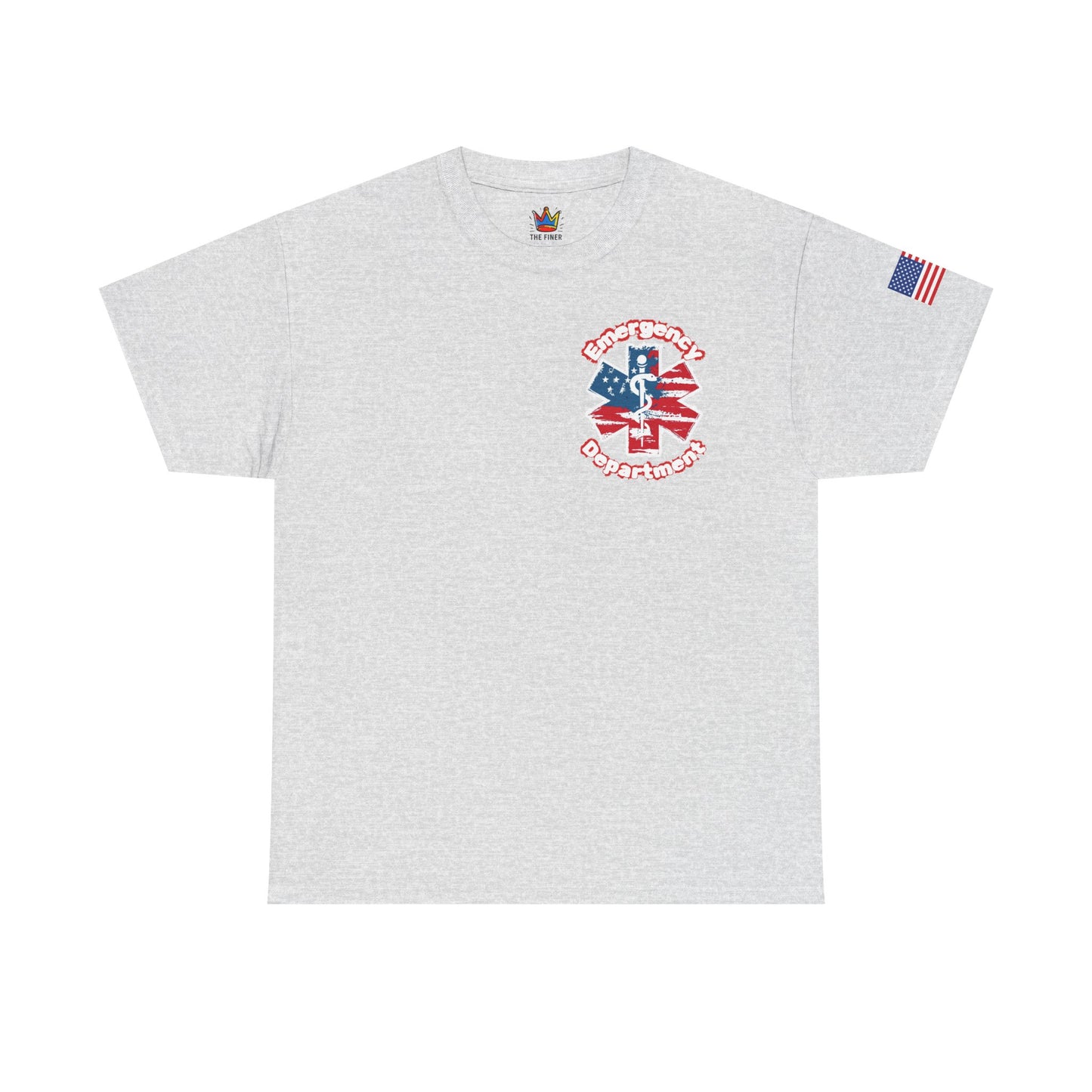 Patriotic ER t shirt gift for emergency department workers American flag star of life t-shirt Unisex Heavy Cotton Tee