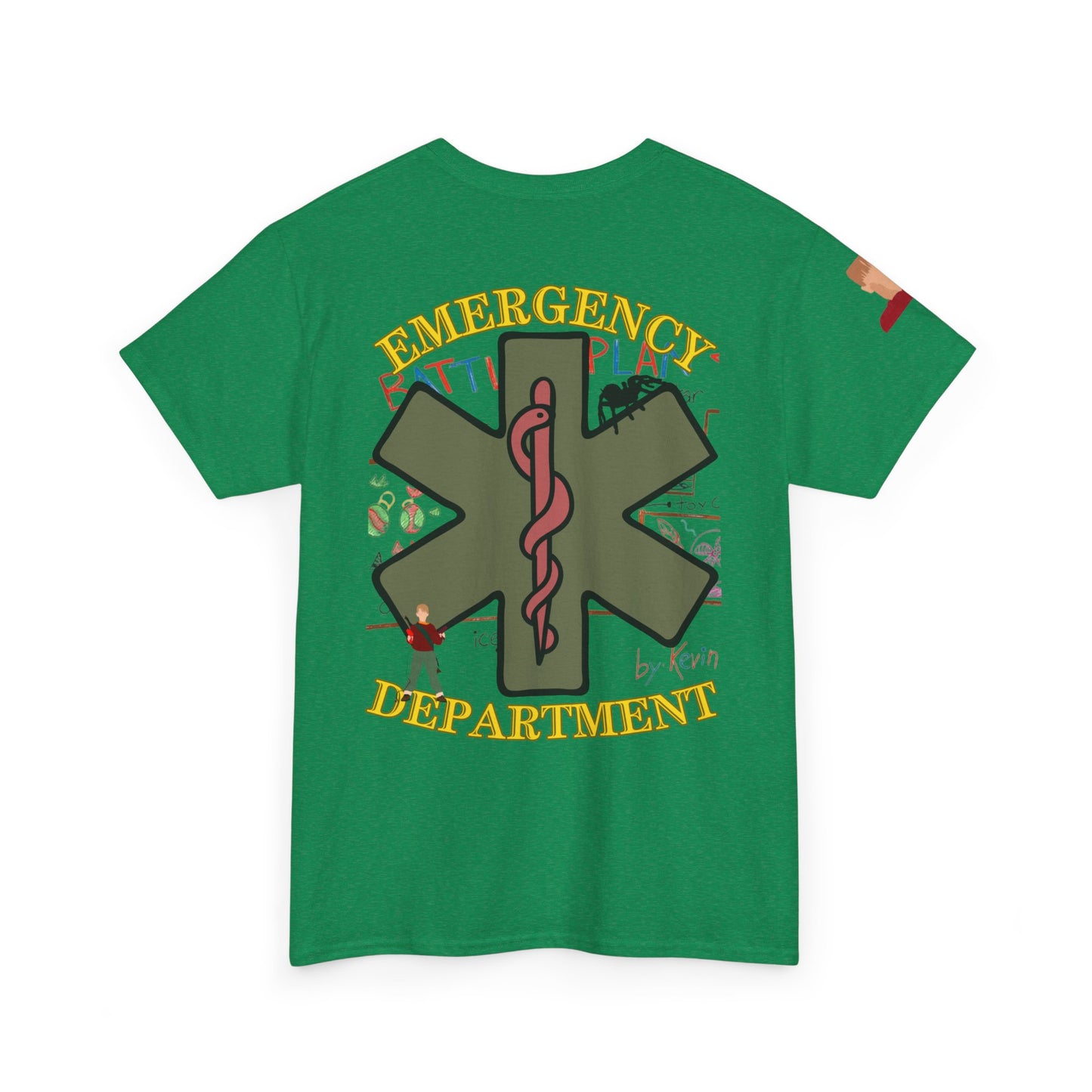Home Alone in the ED Christmas themed Unisex Heavy Cotton Tee