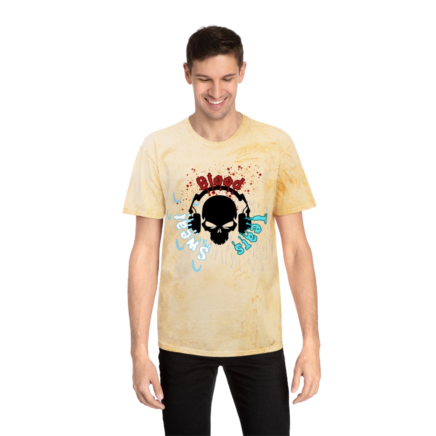 Blood sweat and tears skull Unisex Color Blast T-Shirt