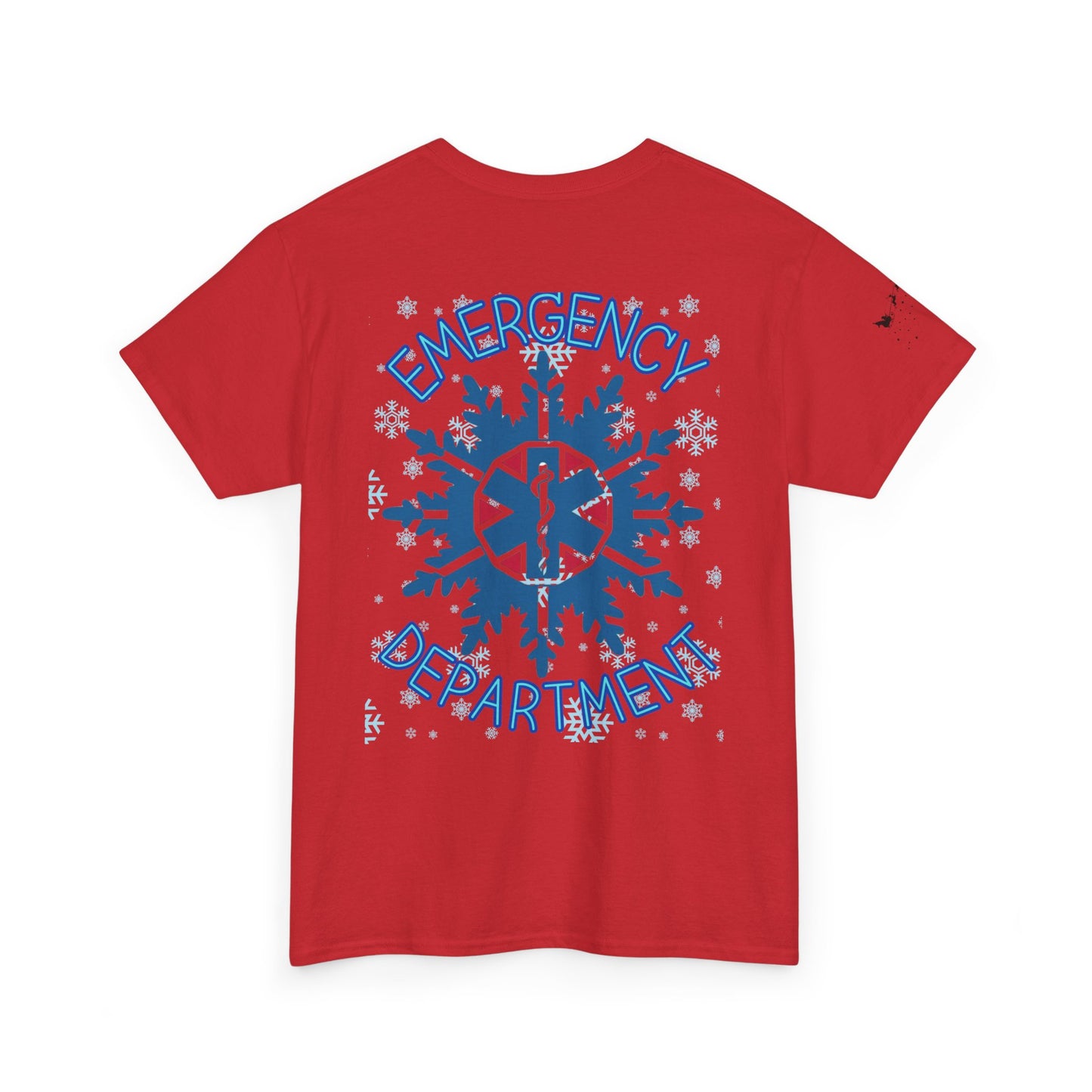 Emergency Room Christmas Unisex Tee - Santa Snowflakes Holiday Cheer Shirt, ER Nurse Doctor Gift, Xmas Medical Staff Apparel, Holiday Season