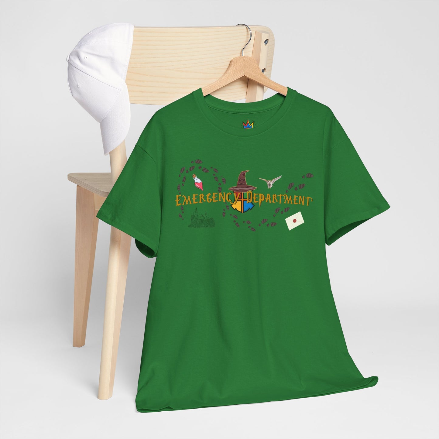 Wizarding world of the Emergency Department potter lover multi house color ED staff tee shirt Unisex Heavy Cotton Tee