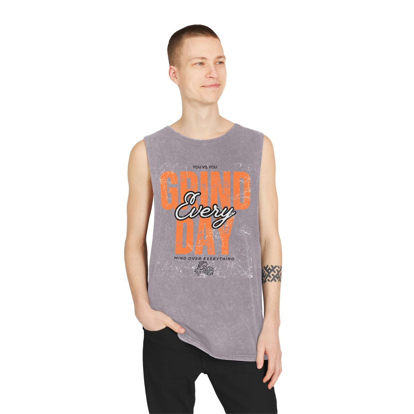 Grind everyday workout Unisex Stonewash Tank Top