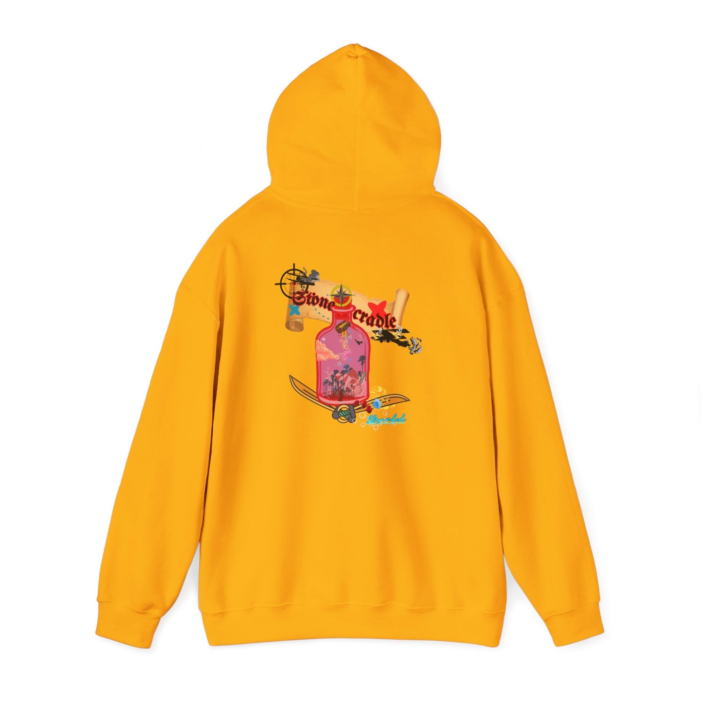Hooded sweat shirt (stone cradle) stranded line