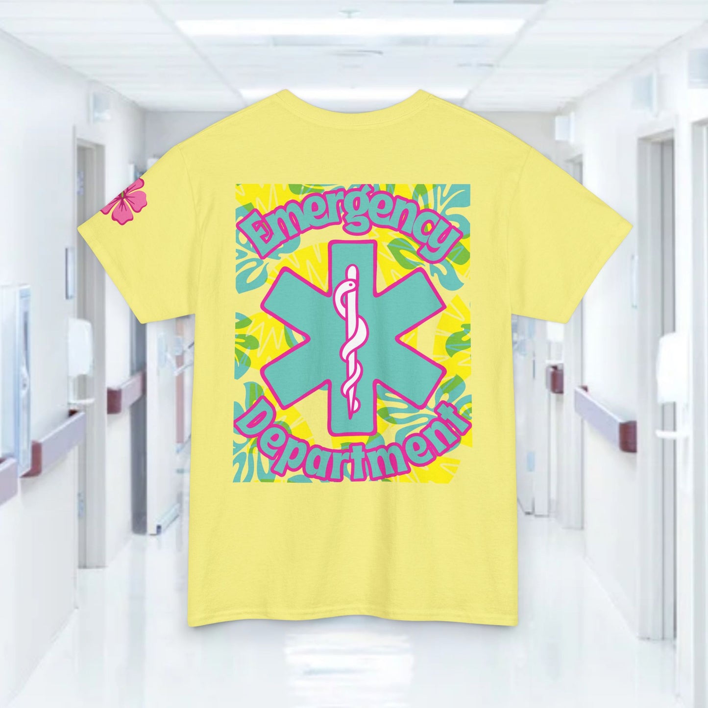 Summertime in the ER Hawaiian themed ED t shirt gift for nurses week floral ER shirt tropical themed er healthcare worker t shirt