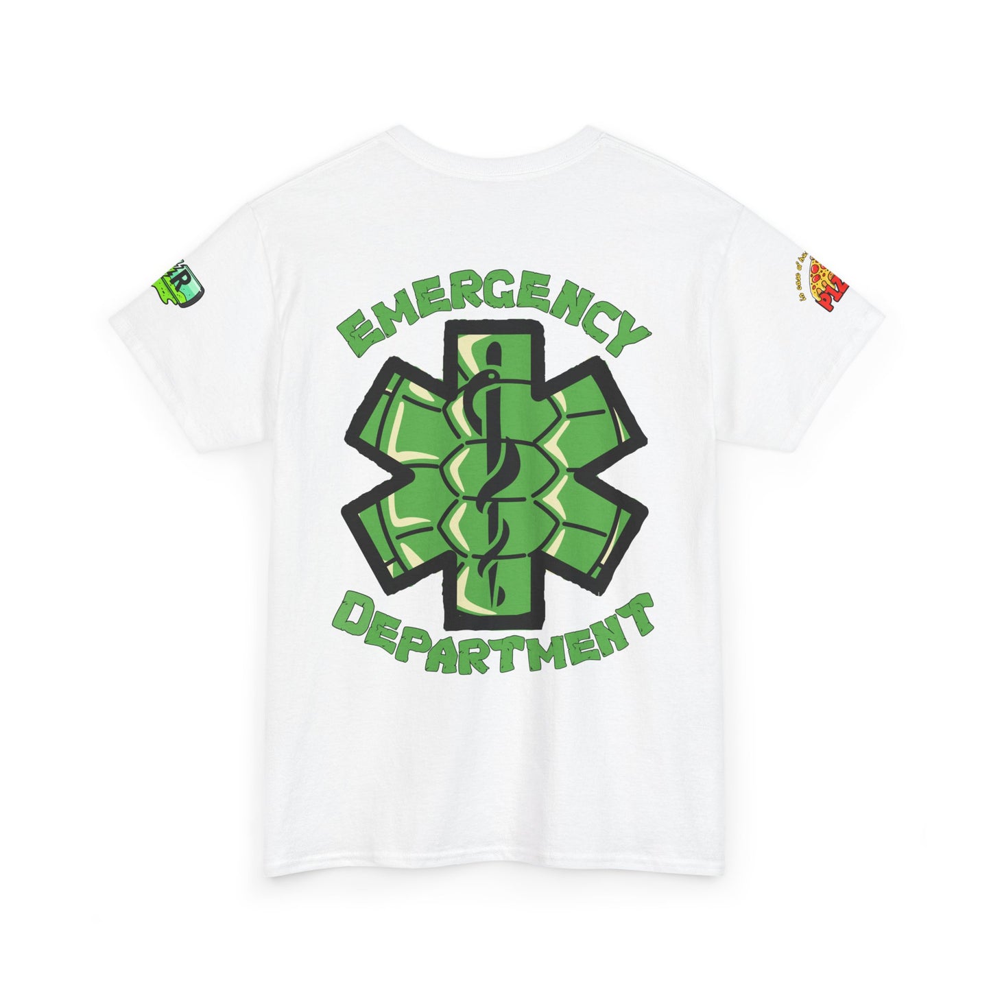 ER staff tee shirt nostalgic turtle power pizza time