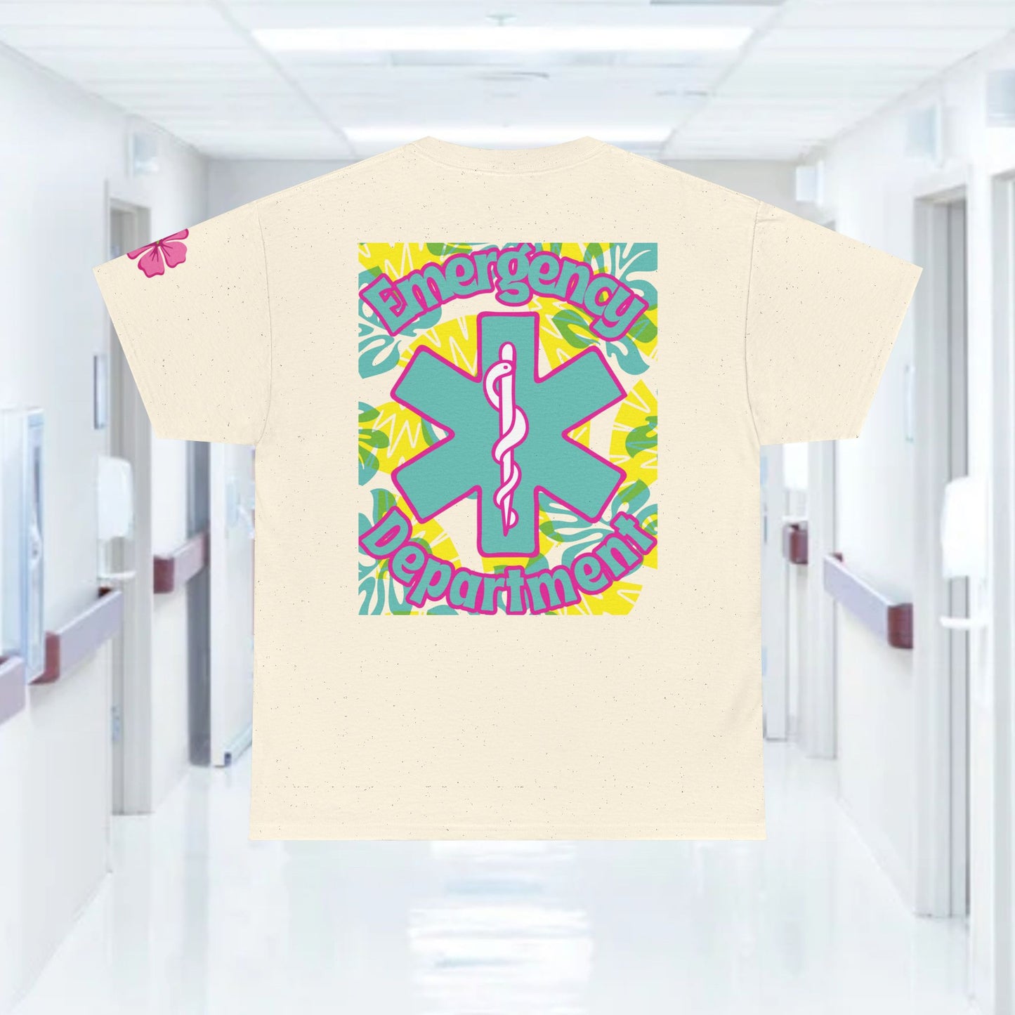 Summertime in the ER Hawaiian themed ED t shirt gift for nurses week floral ER shirt tropical themed er healthcare worker t shirt