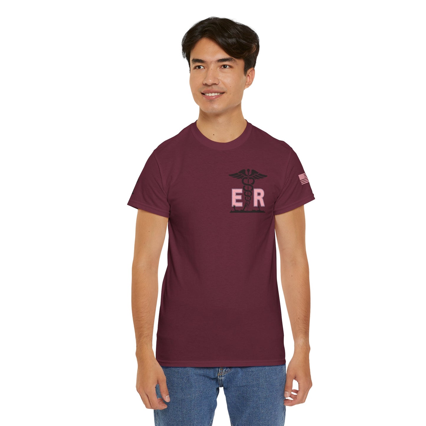 ER Halloween strawberry moon Night of the Living Dead t shirt Unisex Heavy Cotton Tee