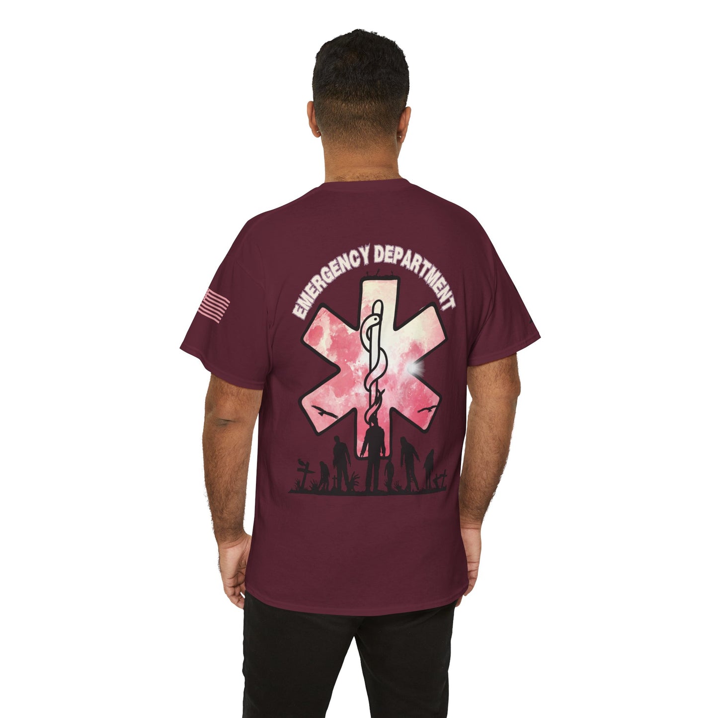 ER Halloween strawberry moon Night of the Living Dead t shirt Unisex Heavy Cotton Tee