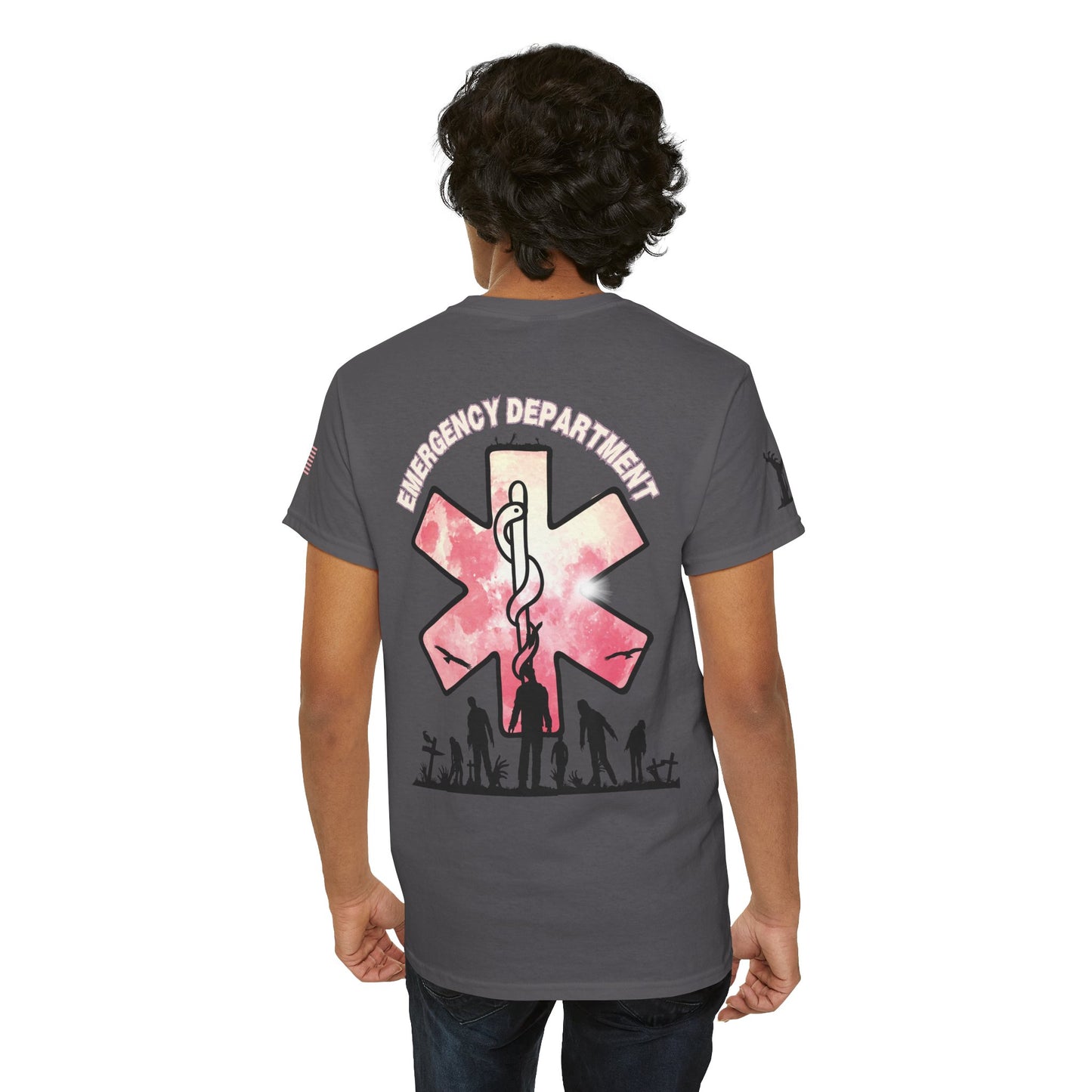 ER Halloween strawberry moon Night of the Living Dead t shirt Unisex Heavy Cotton Tee