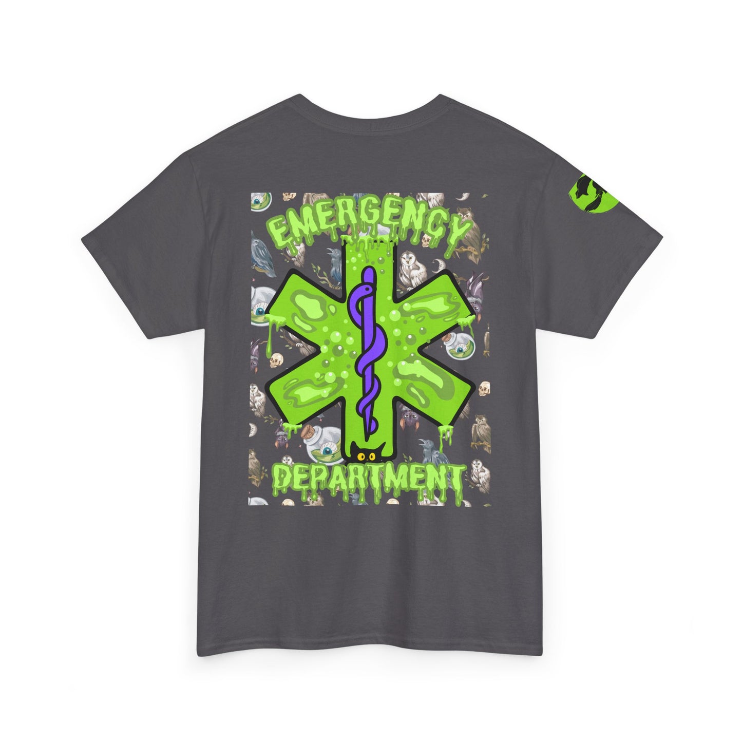 Witches Boiling Cauldron Halloween themed emergency department Unisex Heavy Cotton Tee