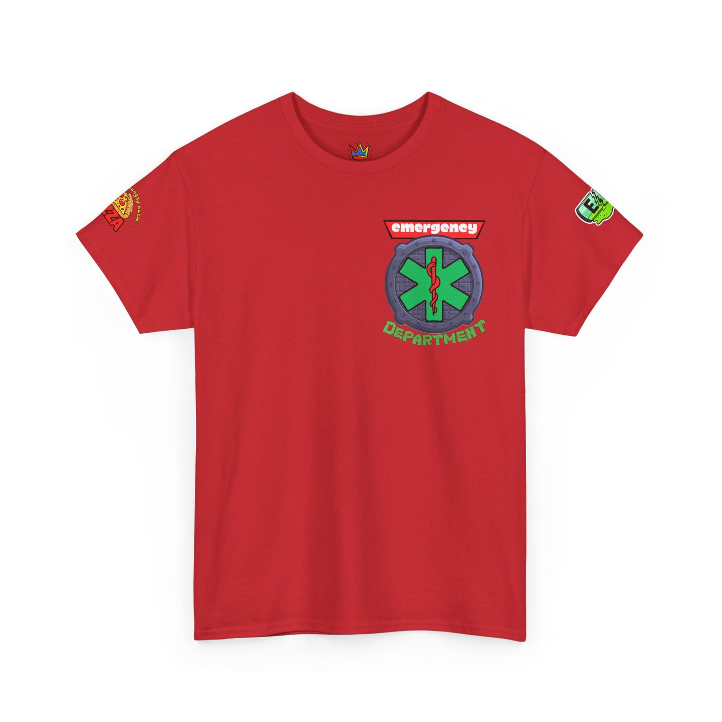 ER staff tee shirt nostalgic turtle power pizza time