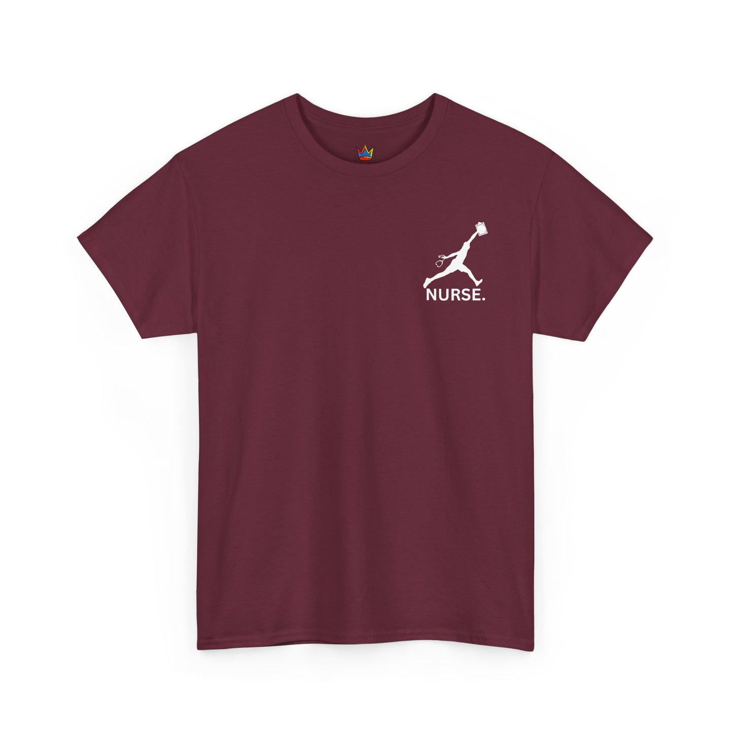Jumpman Nurse T-Shirt Bold Multicolor Athletic Nurse Shirt, Unisex Heavy Cotton Tee, Nursing Graduation Gift, RN Nursing Staff Shirt