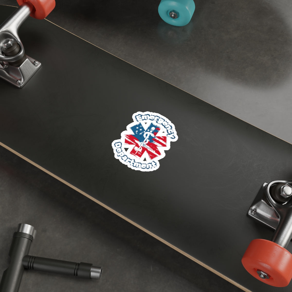 Patriotic Emergency Department Die-Cut Stickers
