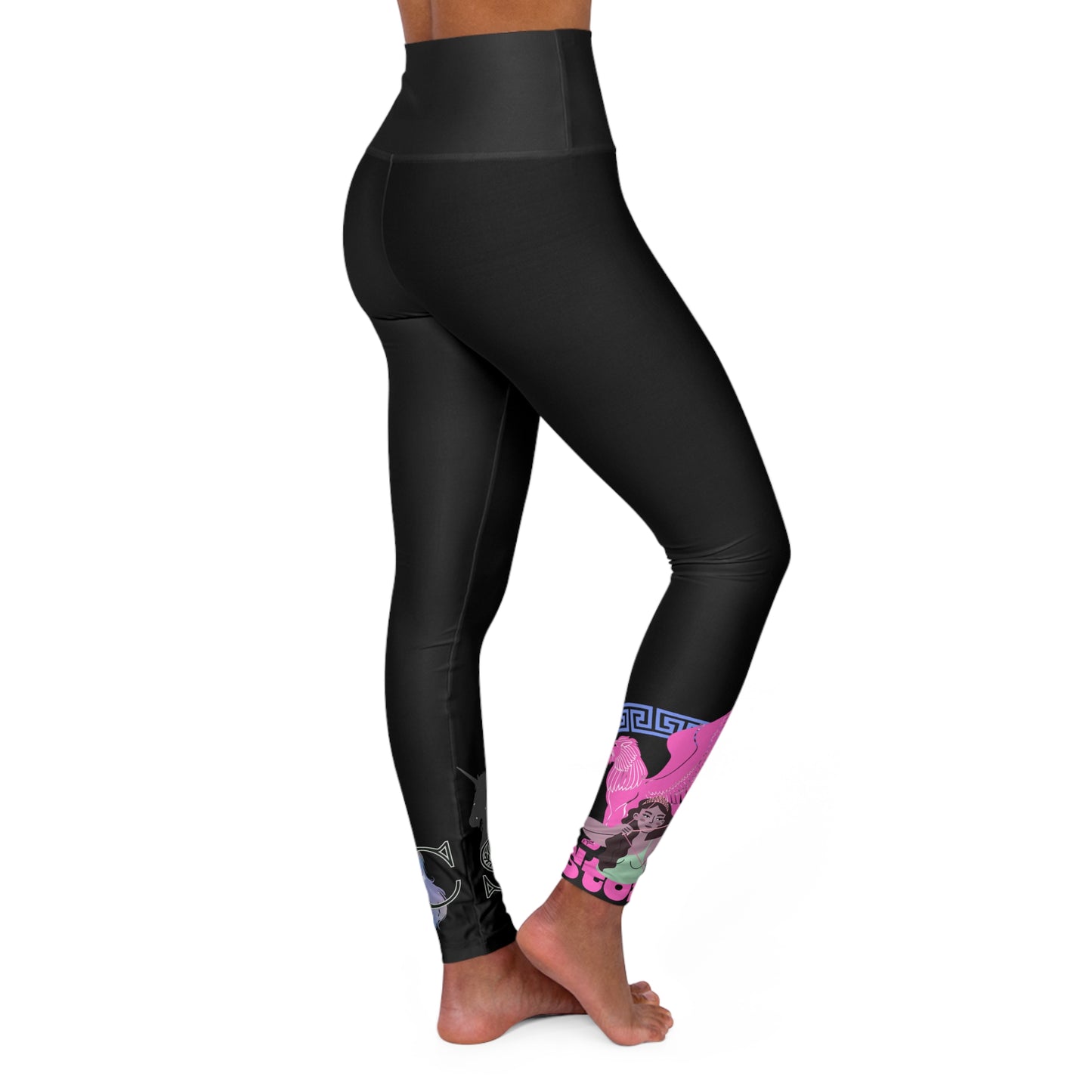 High Waisted Yoga Leggings (AOP). Stone cradle Reborn collection