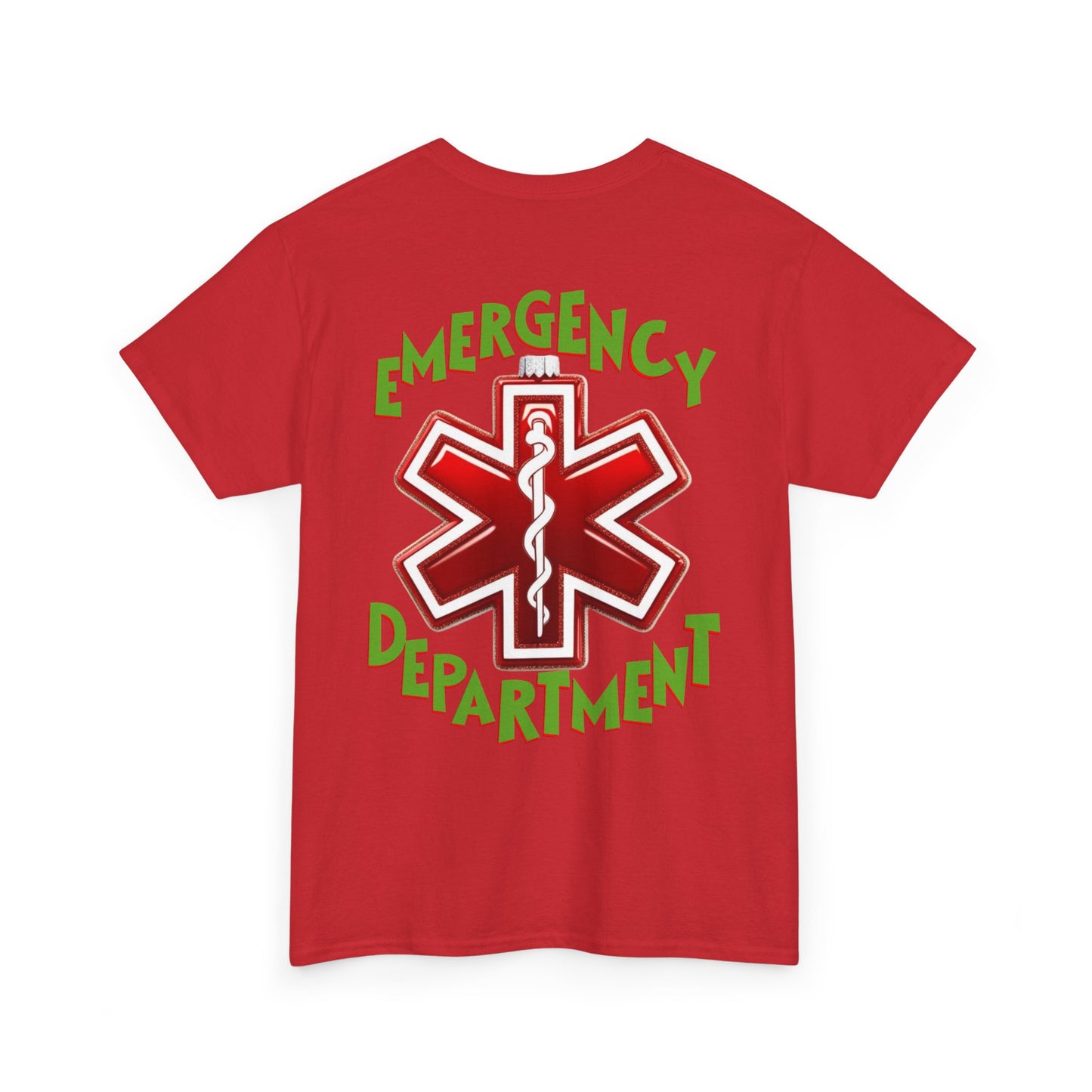 Grinch Holiday EMS Tee, Christmas Emergency Department Shirt, Unisex Heavy Cotton T-Shirt, Nurse Gift, Medical EMT Paramedic Apparel