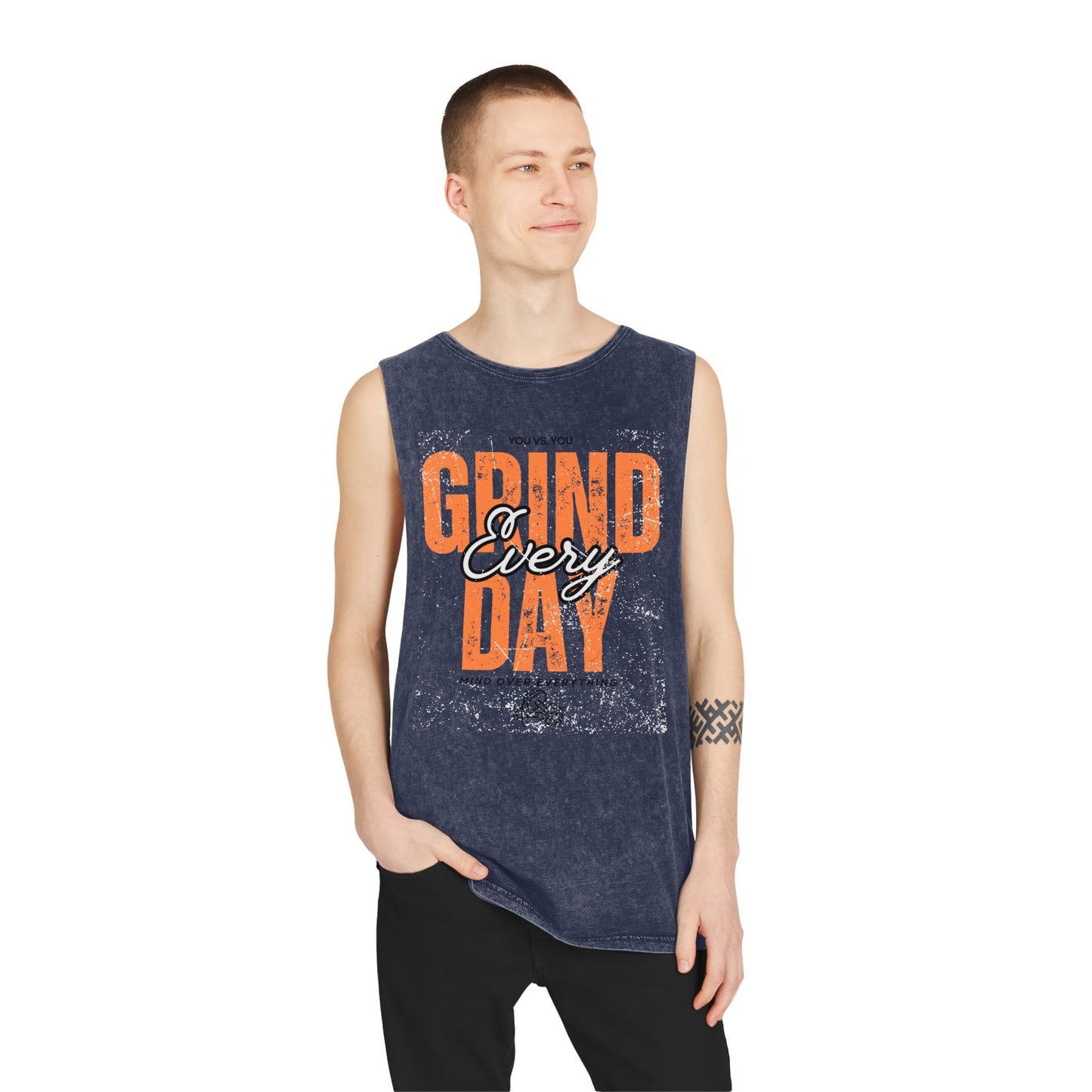 Grind everyday workout Unisex Stonewash Tank Top