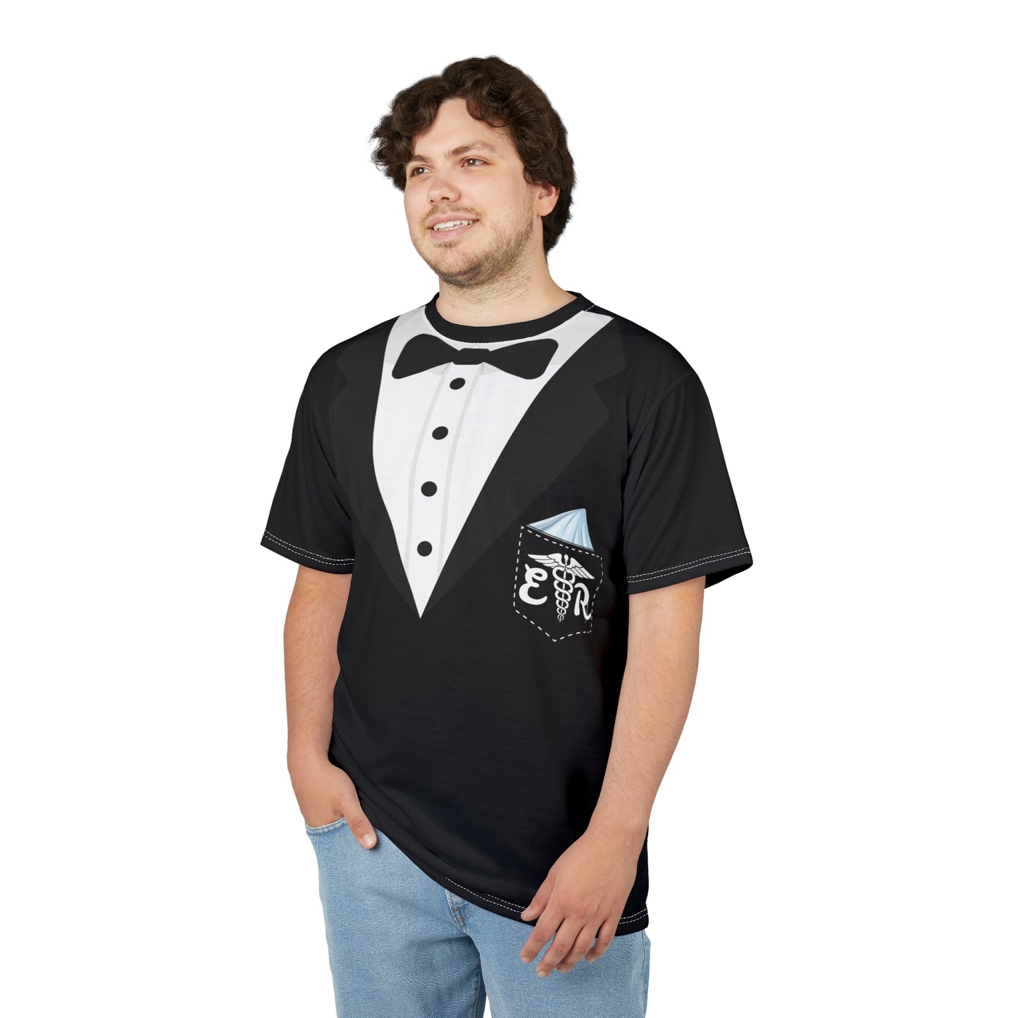 Formal attire in the Emergency Department Unisex Cut & Sew Tee (AOP)