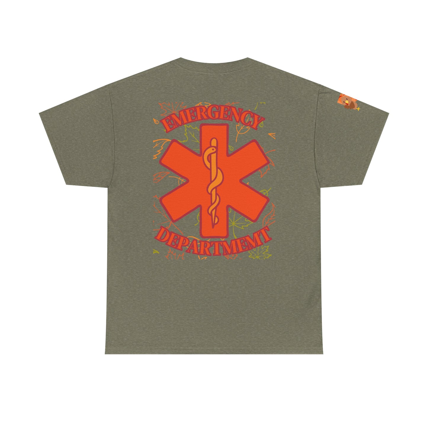 Thankful, Thanksgiving Emergency Department Unisex Heavy Cotton Tee
