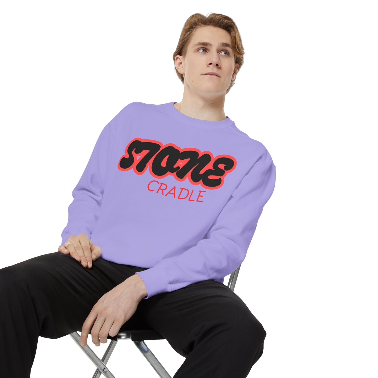 Unisex Garment-Dyed stone cradle sweat shirt