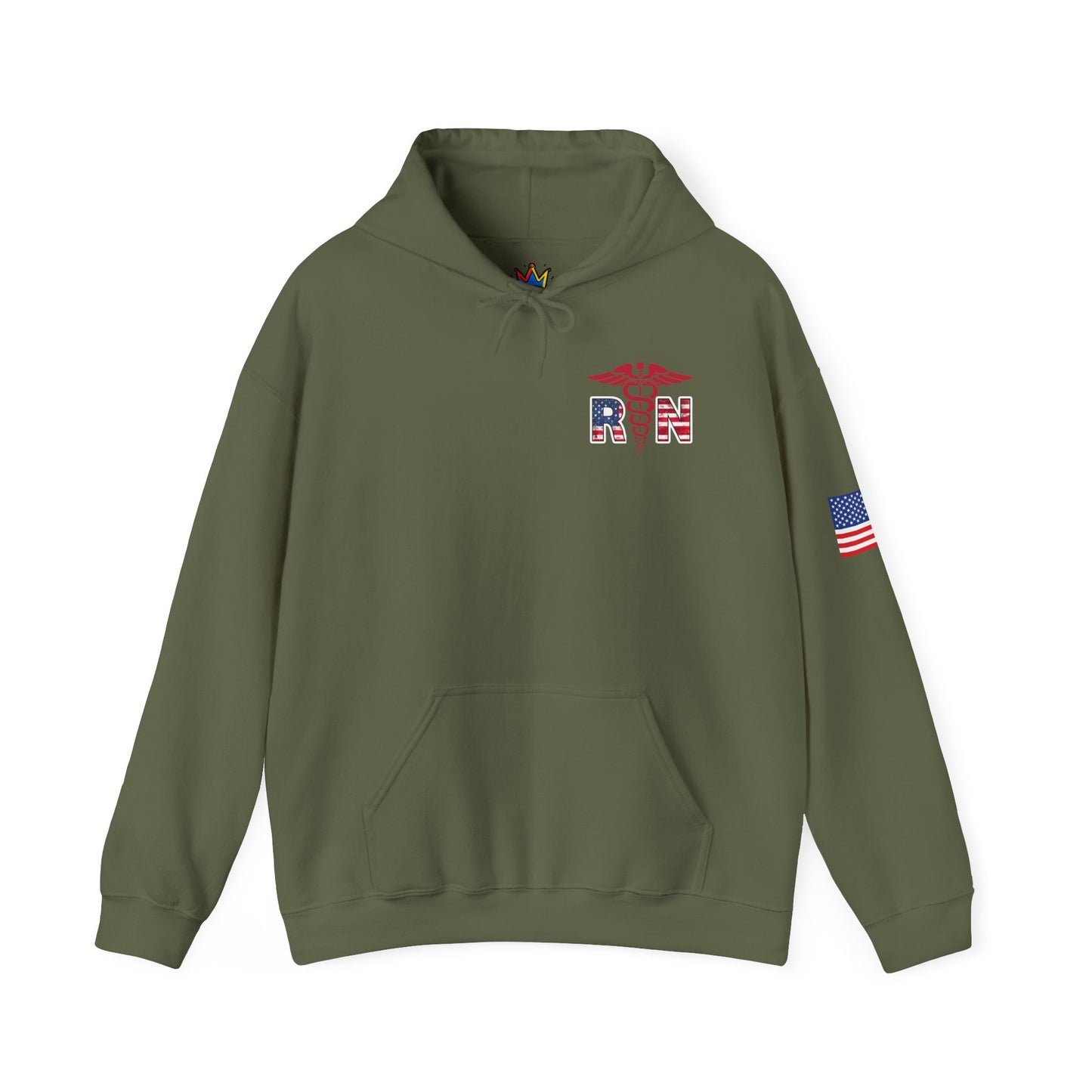 Patriotic RN Hoodie Independence Day gift for nurse Unisex Heavy Blend™ Hooded Sweatshirt