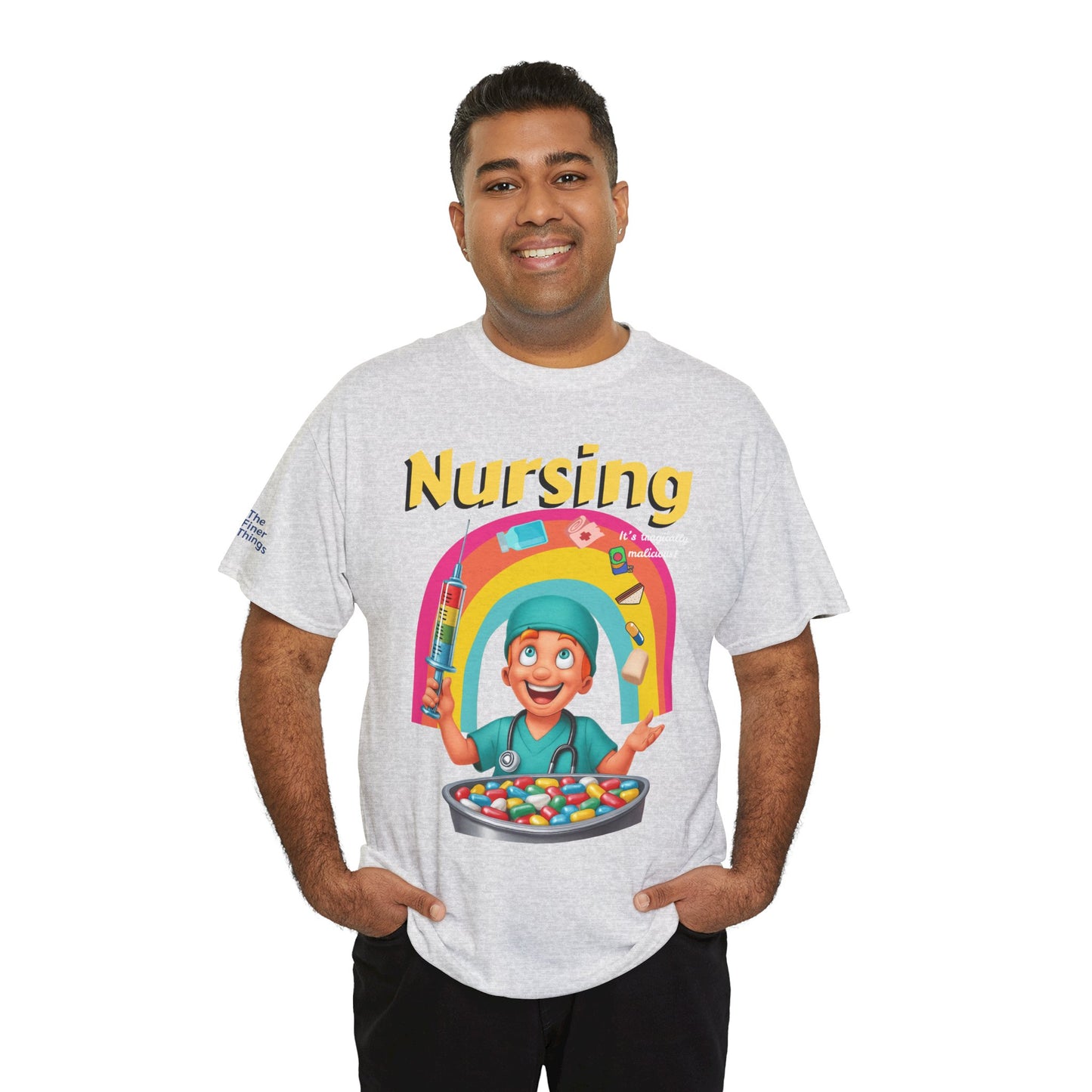 Nursing, it’s tragically malicious breakfast cereal tee Unisex Heavy Cotton Tee