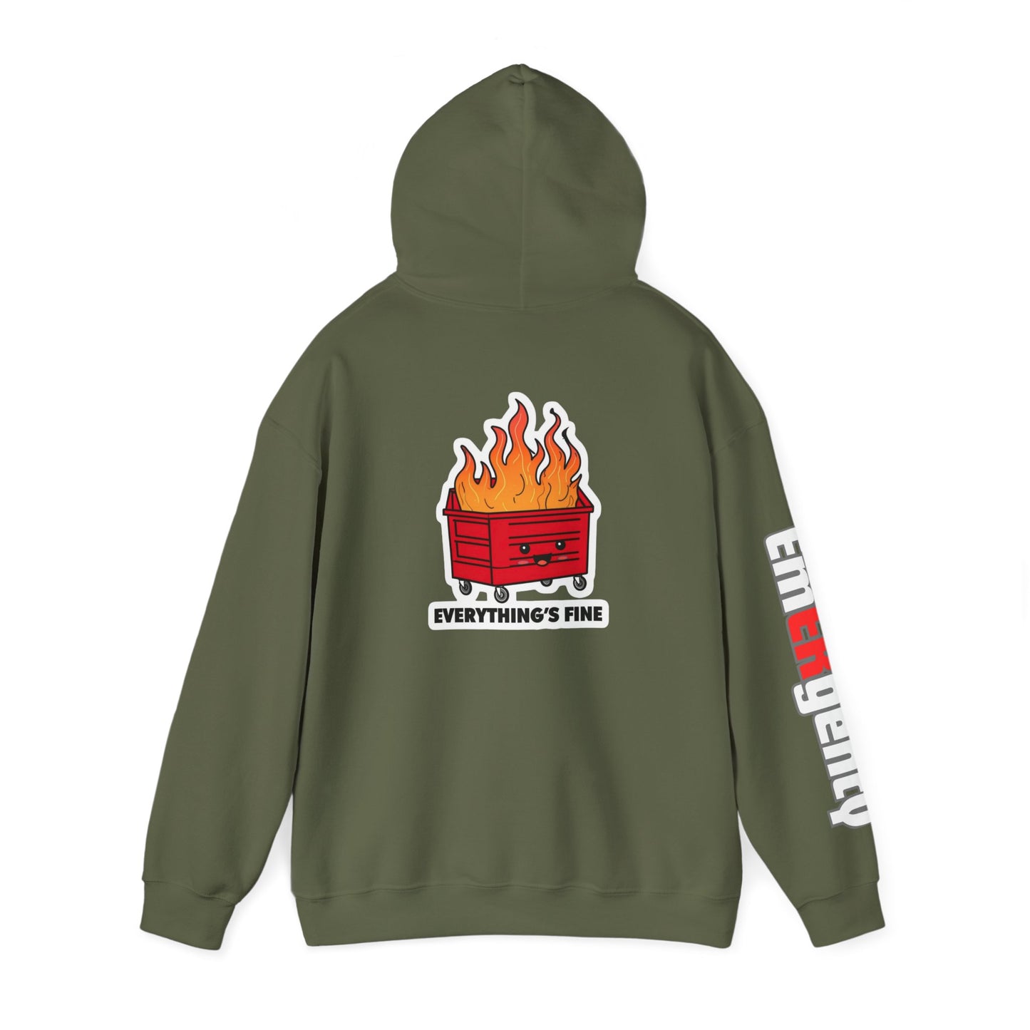 Emergency Department hoodie dumpster fire humor