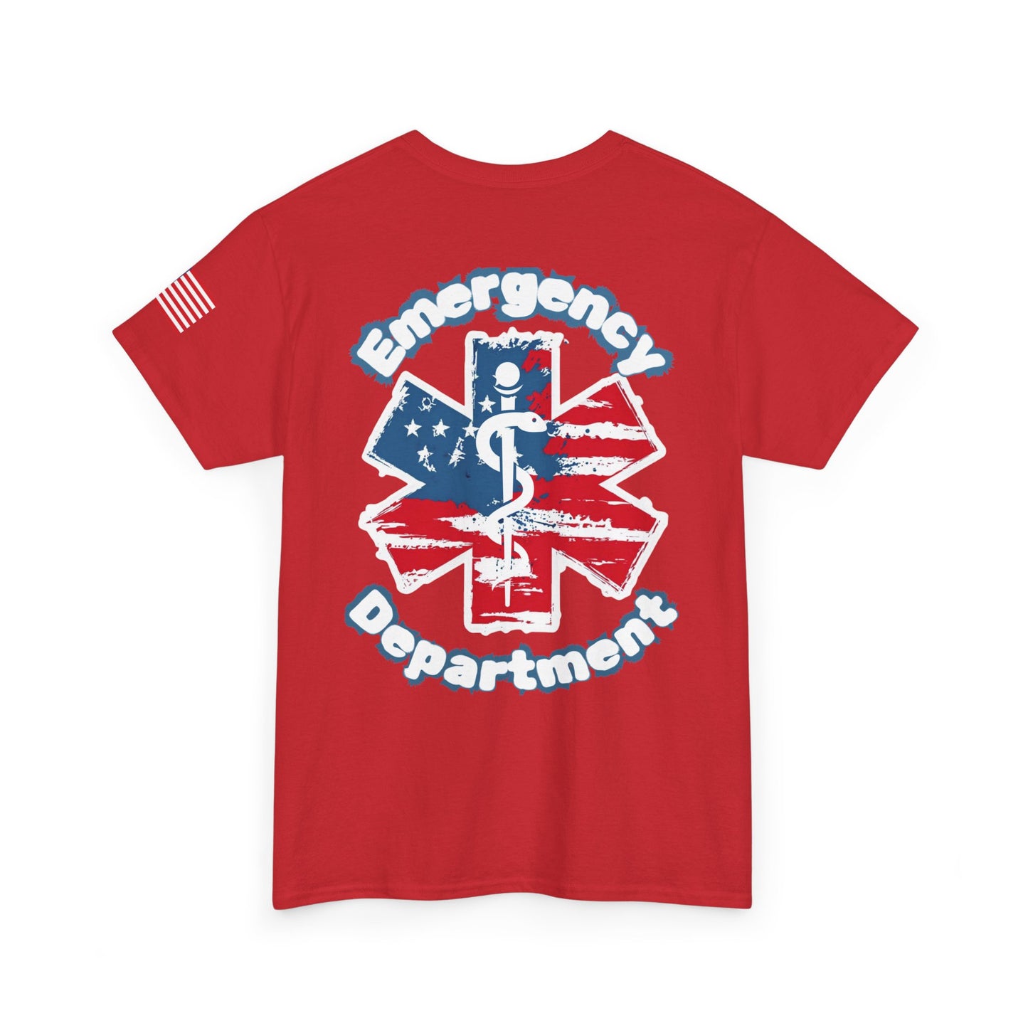 Patriotic Emergency Department T shirt gift for healthcare worker American flag star of life ED t-shirt