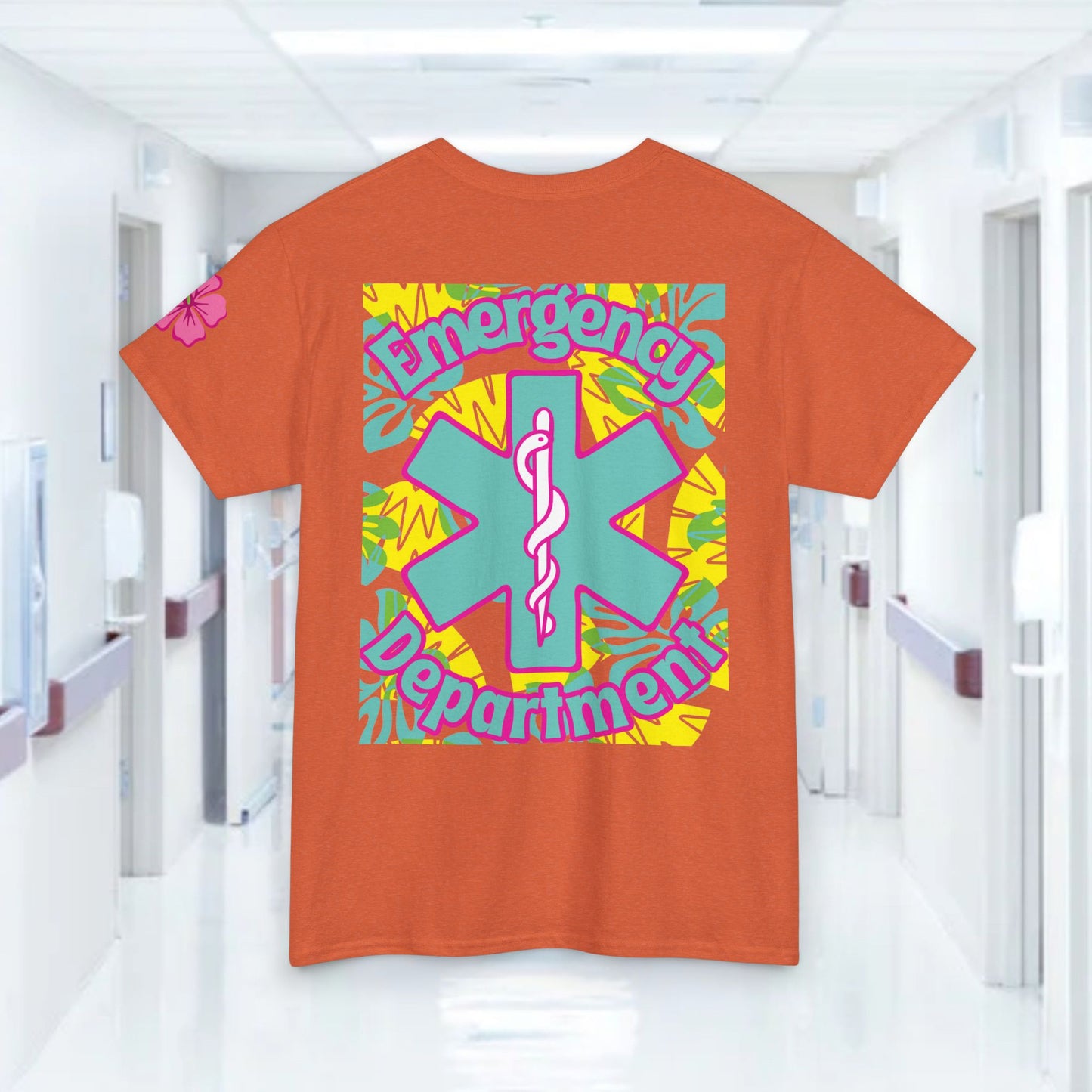 Summertime in the ER Hawaiian themed ED t shirt gift for nurses week floral ER shirt tropical themed er healthcare worker t shirt