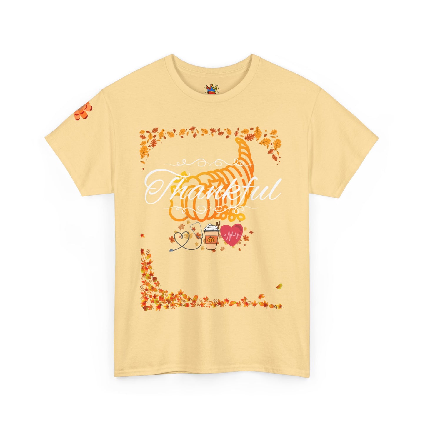 Thankful, Thanksgiving Emergency Department Unisex Heavy Cotton Tee