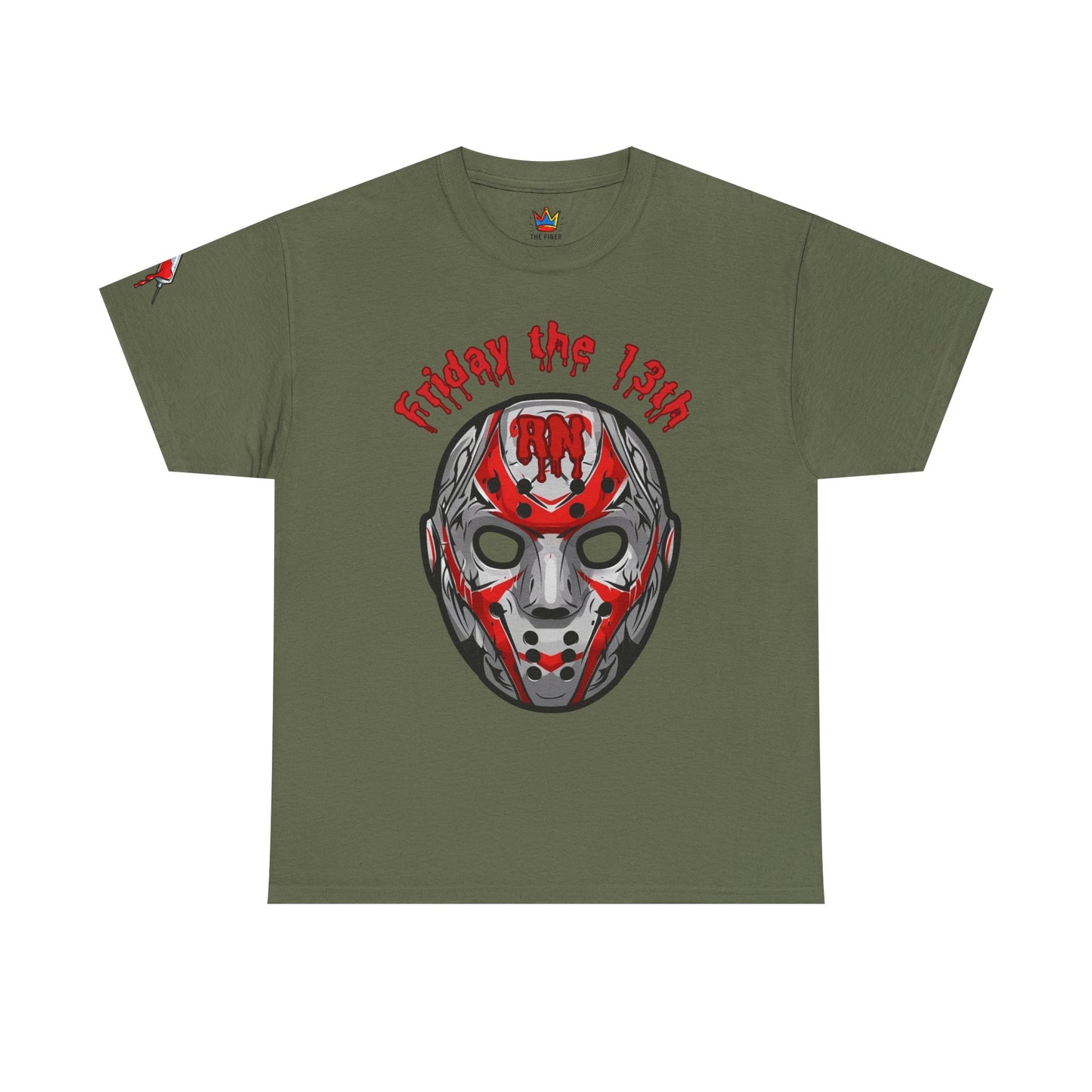 Nursing Halloween t shirt gift Friday the 13th RN T-shirt Jacob hockey mask with spooky RN emblem