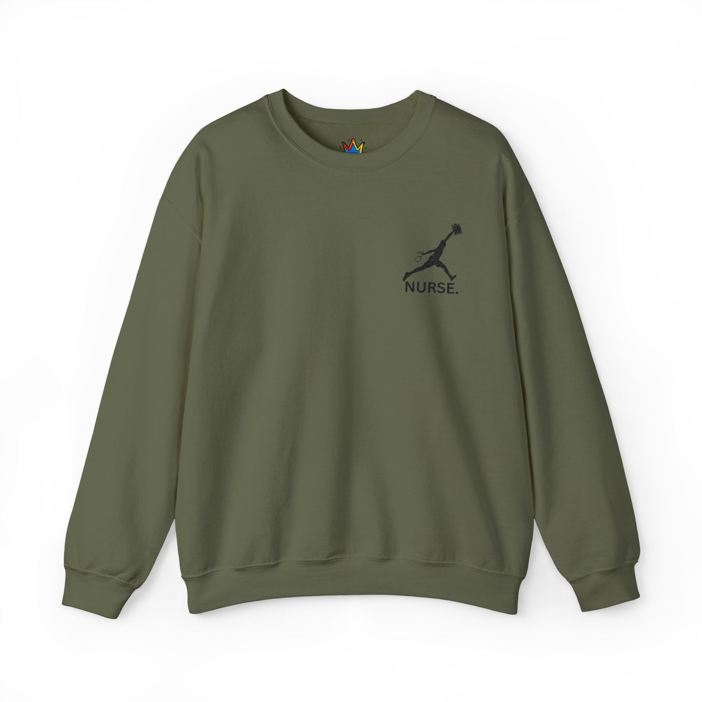 Jumpman nurse week gift embroidered Unisex Heavy Blend™ Crewneck Sweatshirt