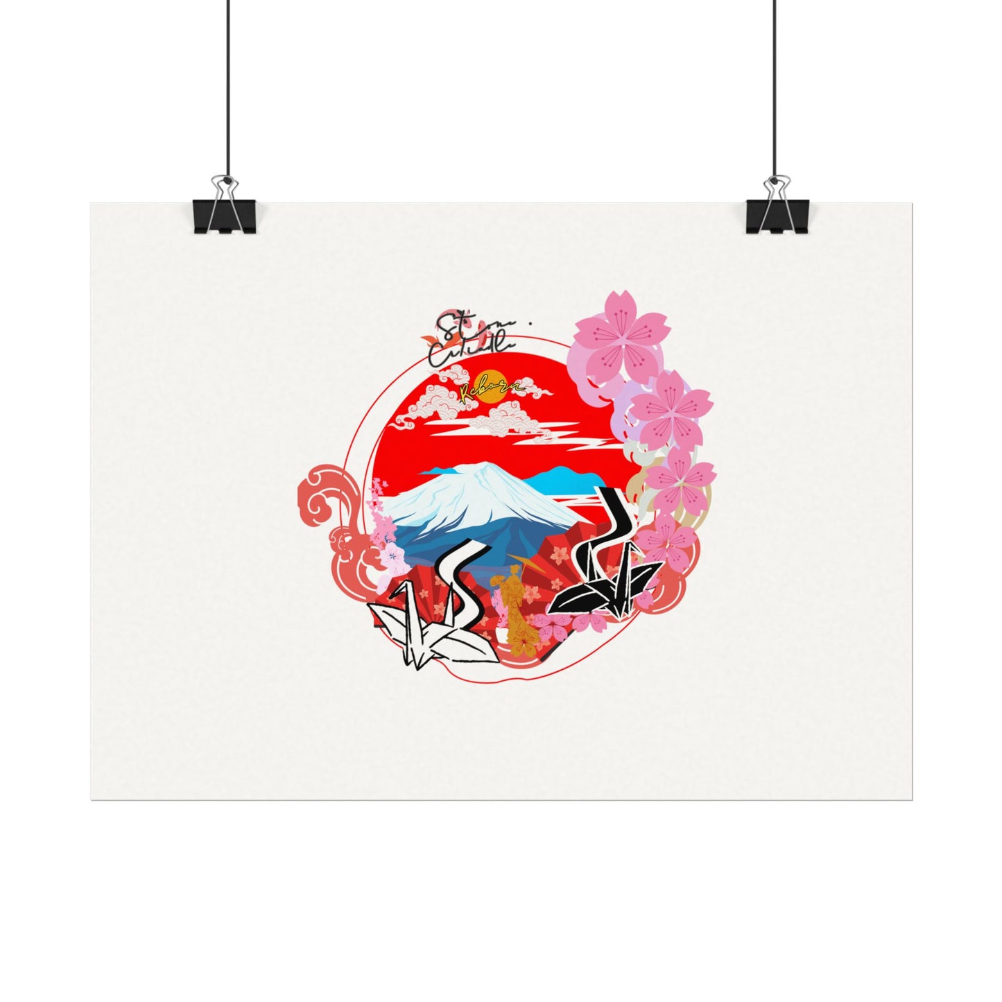 Textured Watercolor Matte Poster Stone Cradle (Lady of the Mountain)