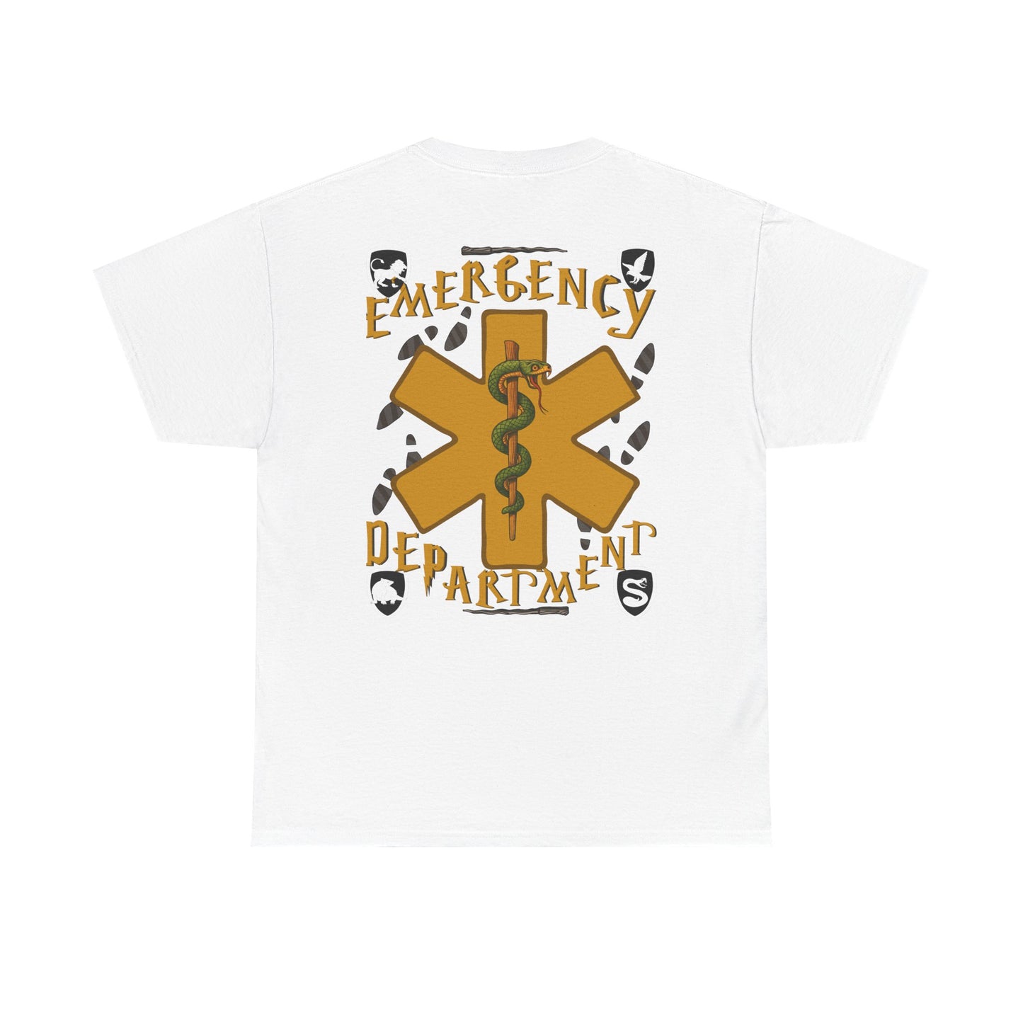 Wizarding world of the Emergency Department potter lover multi house color ED staff tee shirt Unisex Heavy Cotton Tee